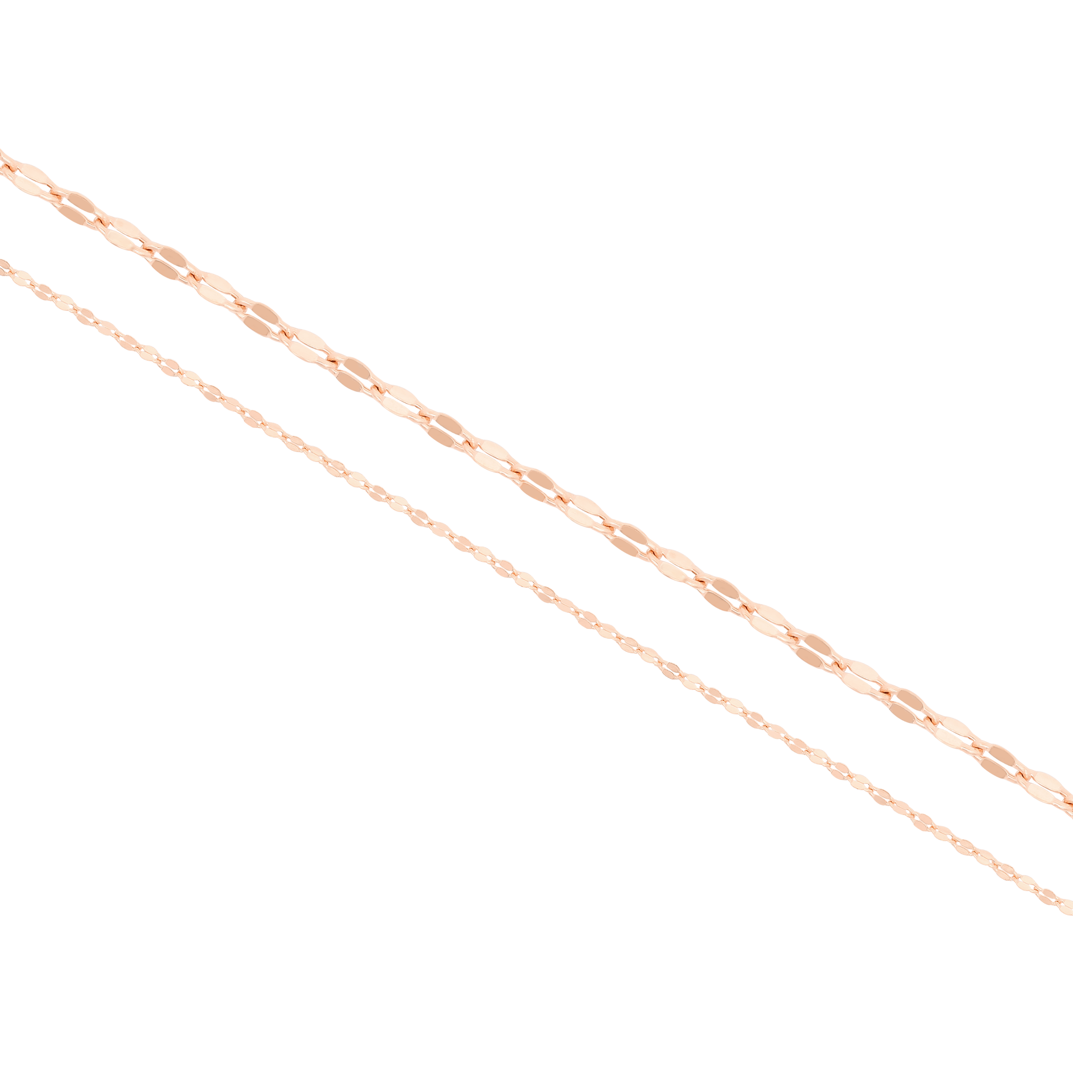 Lacey Double Marina Fine Chain Anklet - Rose Gold