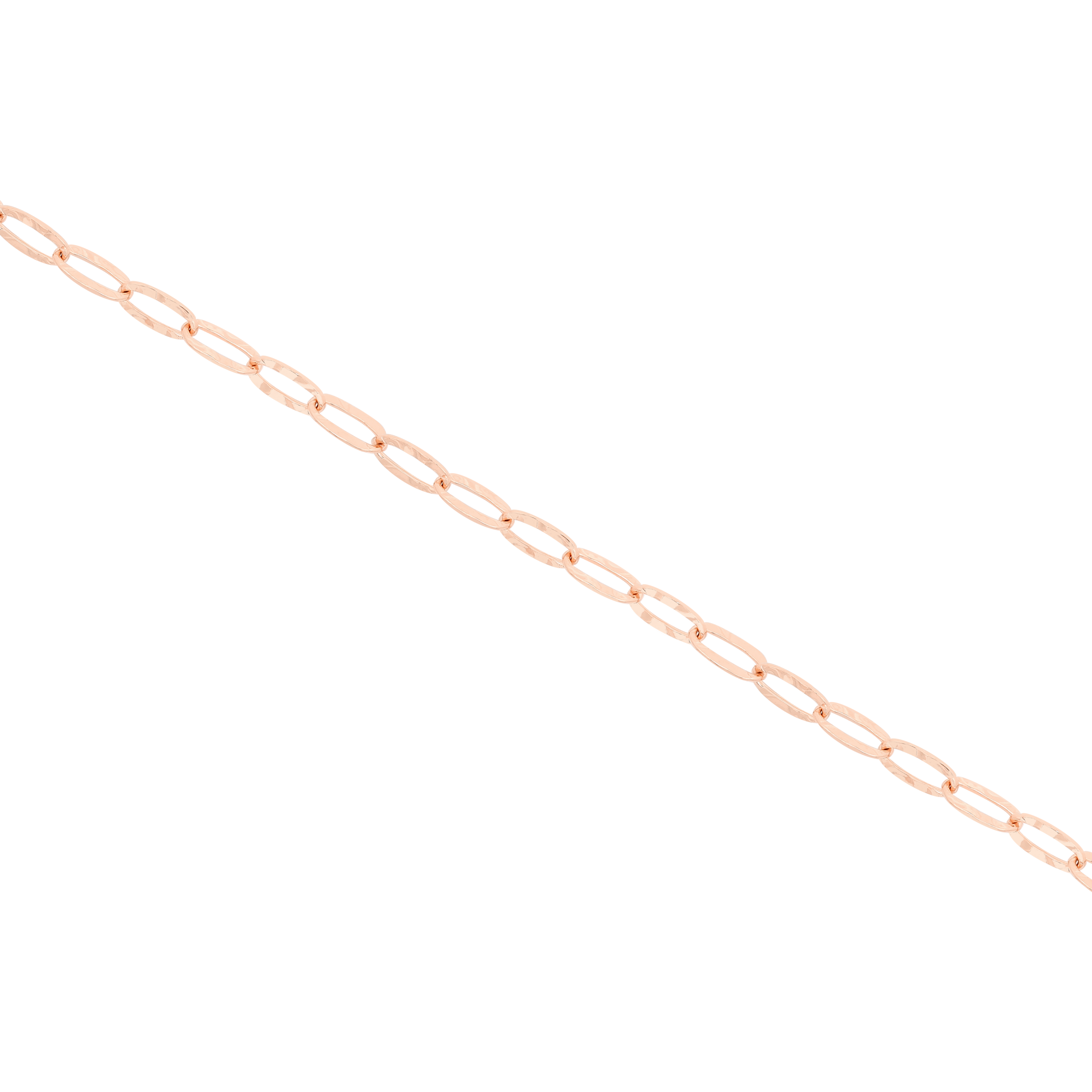 Tora Textured Chain Link Anklet - Rose Gold