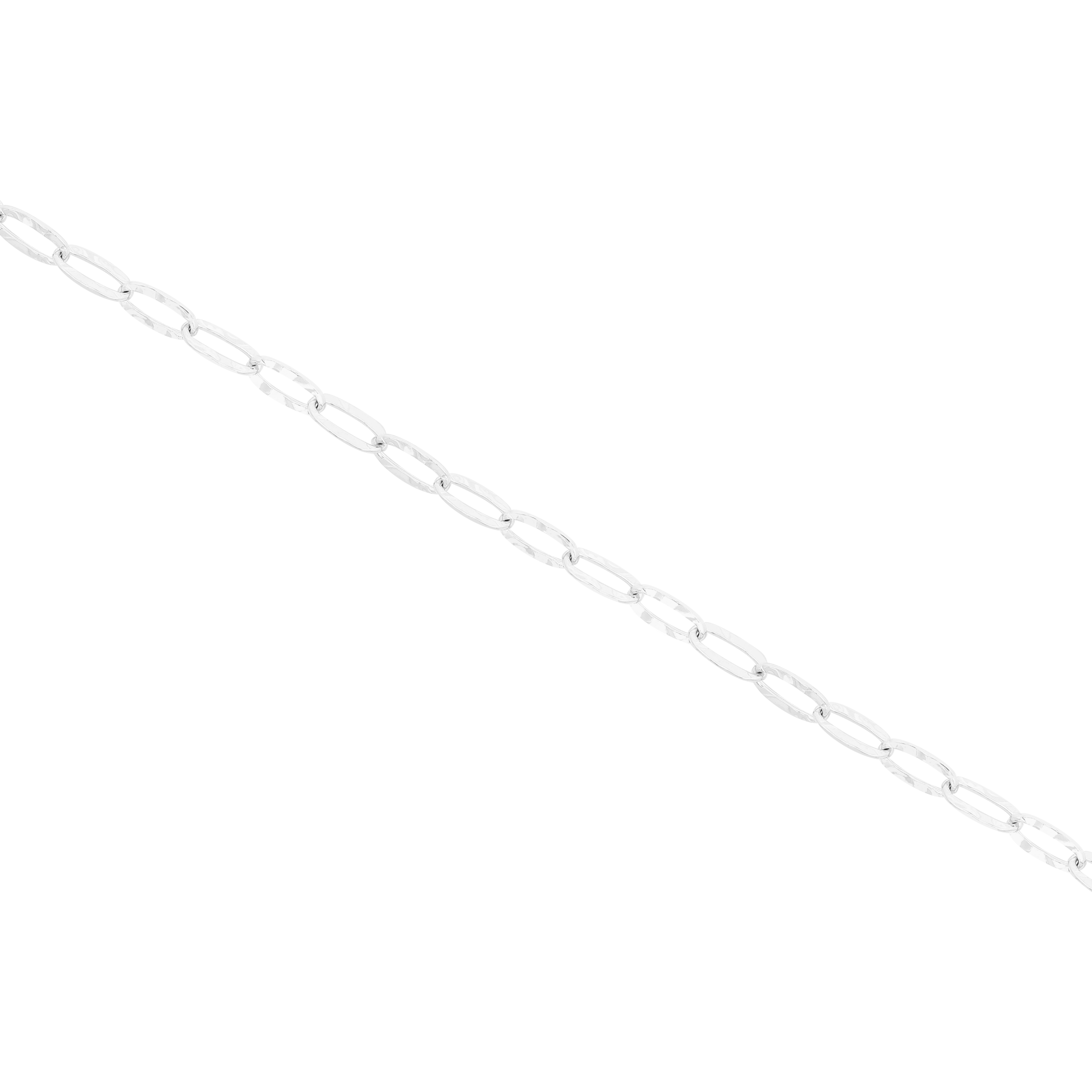 Tora Textured Chain Link Anklet - Sterling Silver