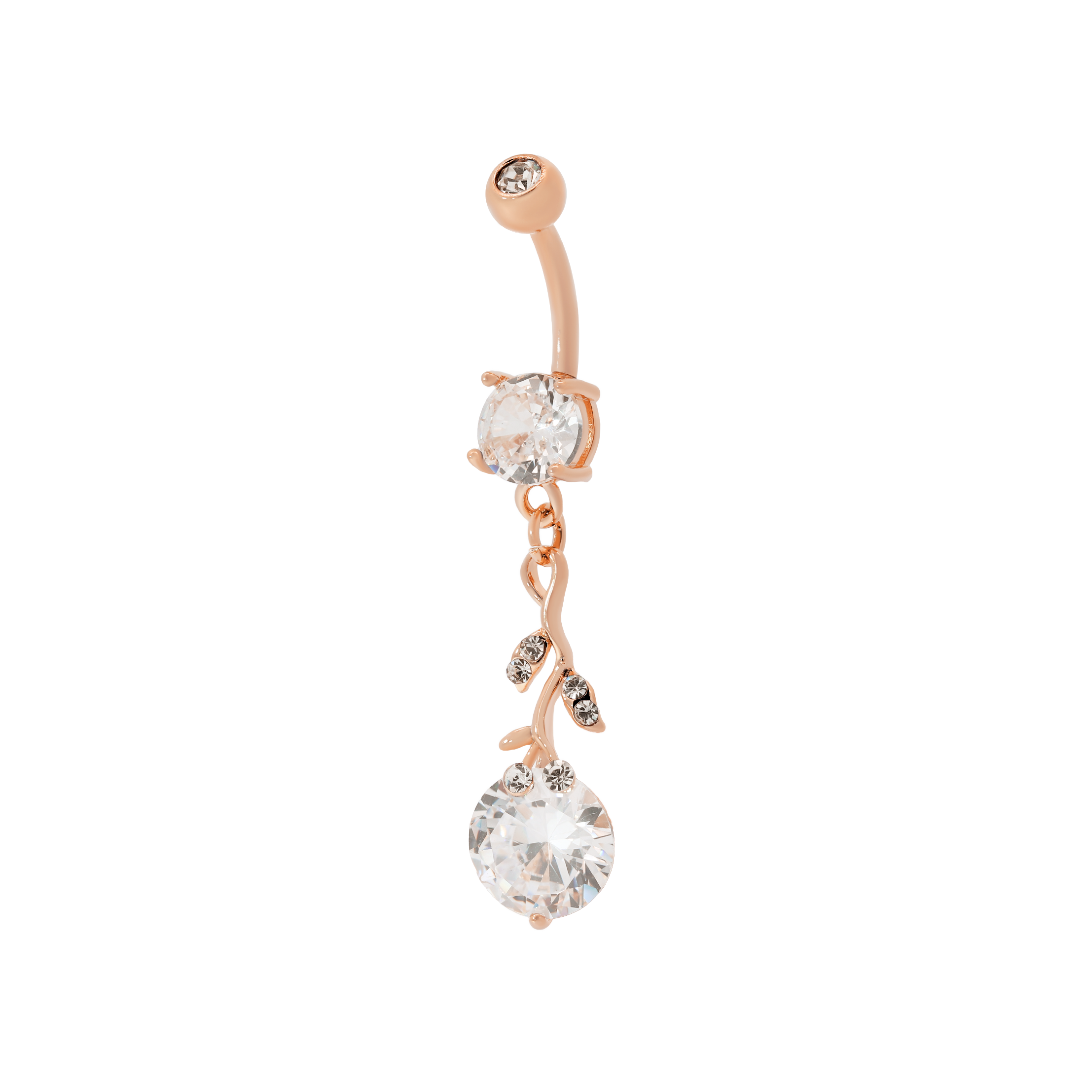 Belle Rose Gemstone Belly Bar Piercing - Rose Gold – Loveless Friday