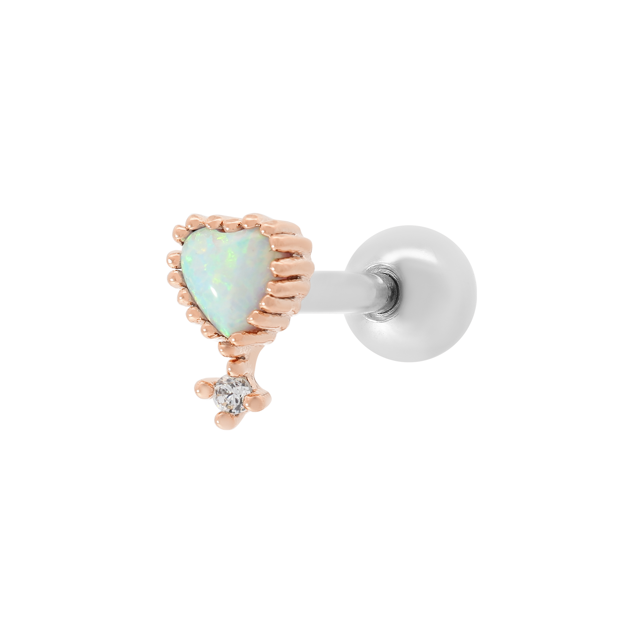 Affection Helix Tragus Cartilage & Conch Ear Piercing - Rose Gold