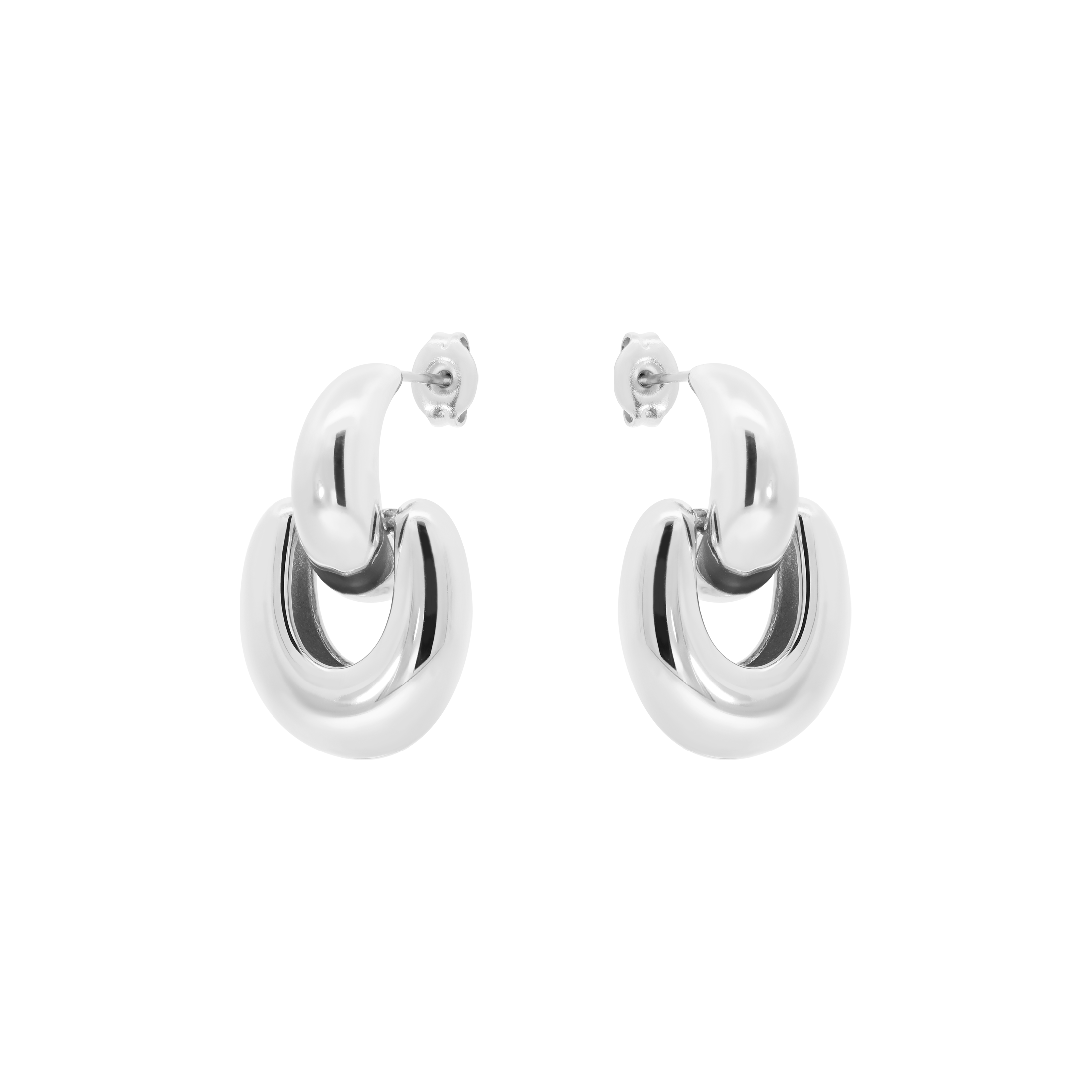 Gina Earring Studs - Silver