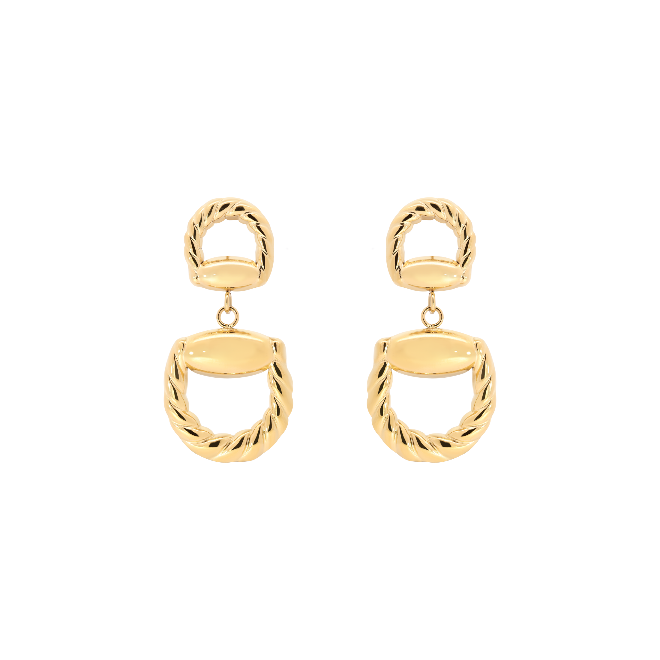 Julianne Rope Chain Earring Studs 2 - Gold