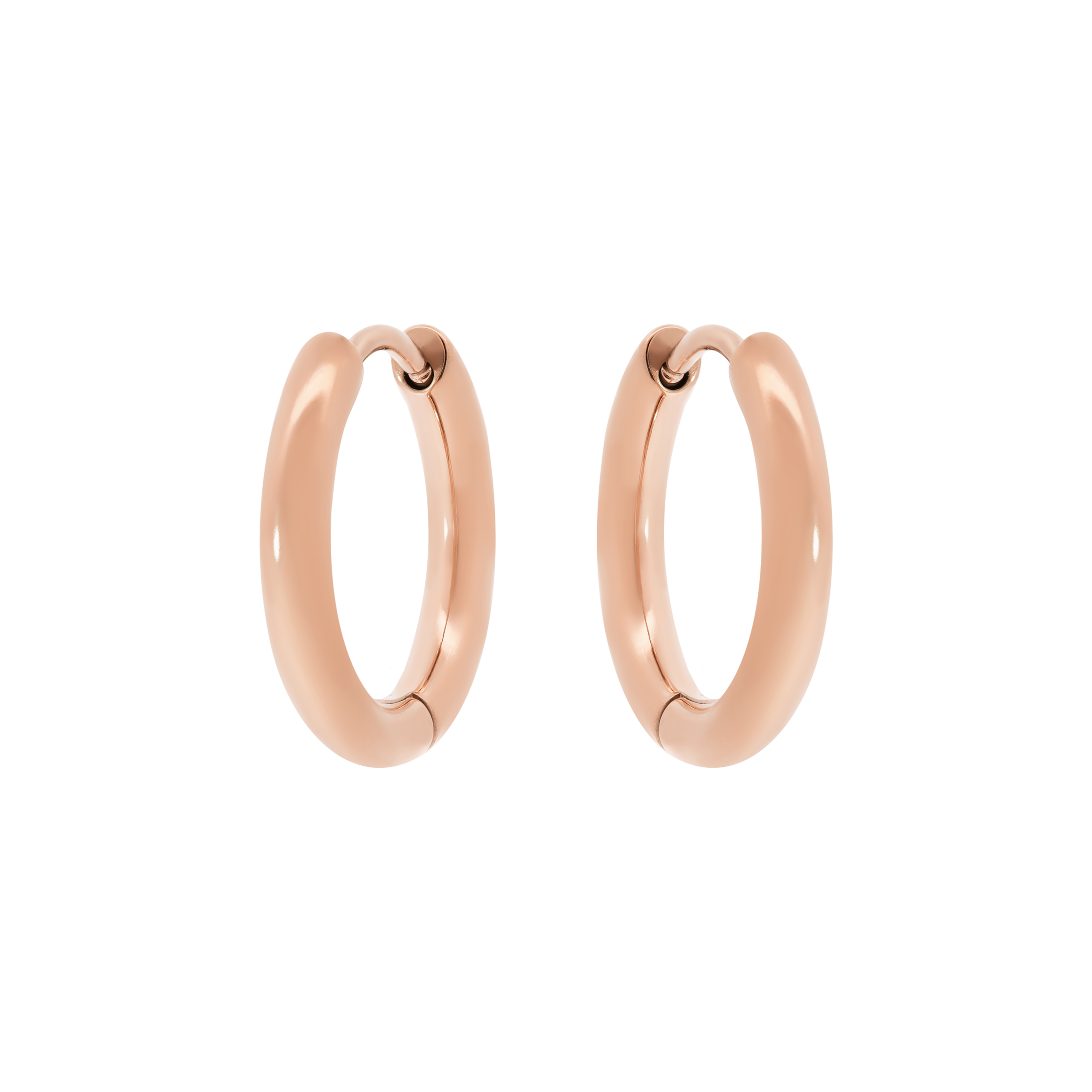 Mia Plain Earring Hoops Large - Rose Gold