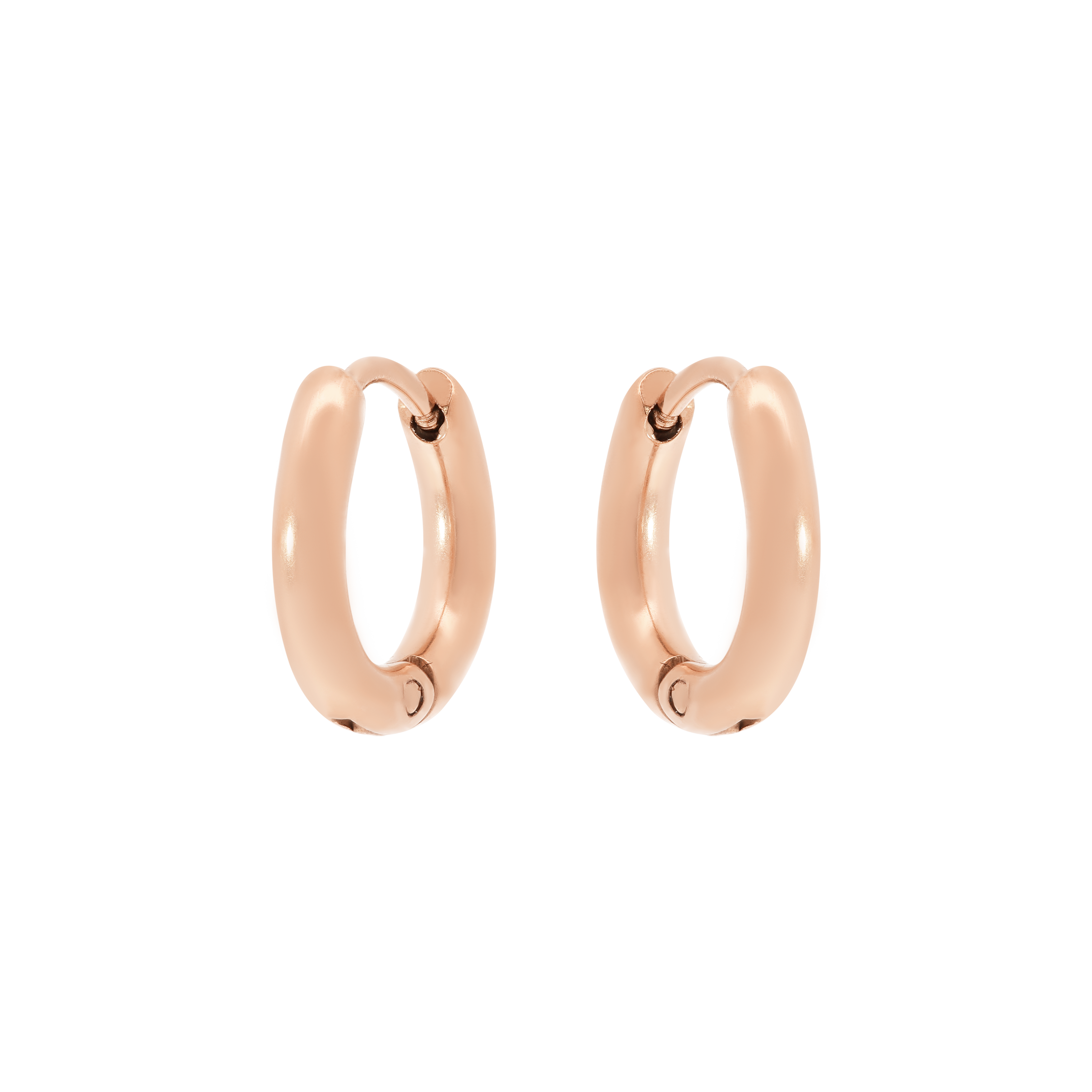 Mia Plain Earring Hoops Medium - Rose Gold