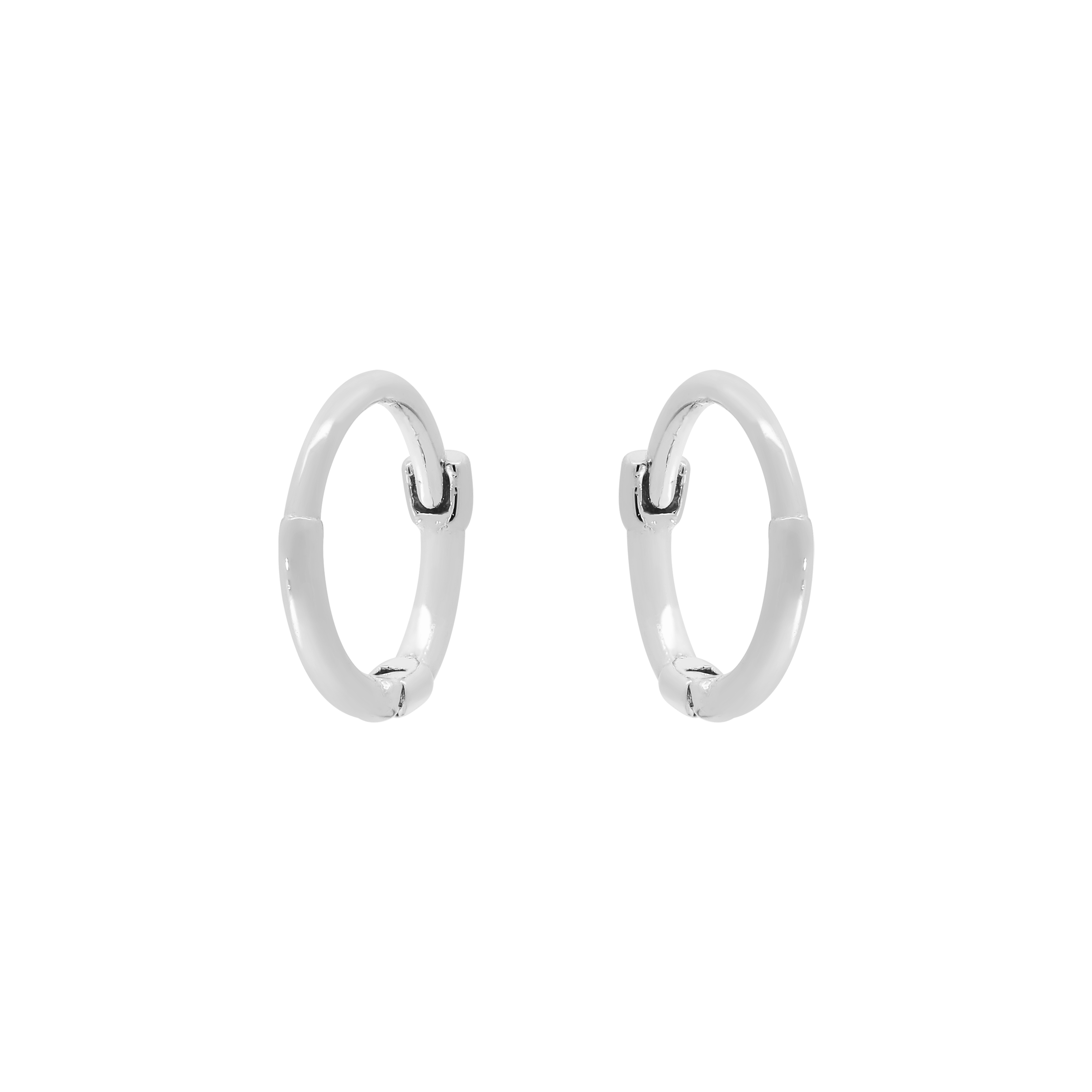 Segment Mini Huggie Hoop Earrings -Sterling Silver