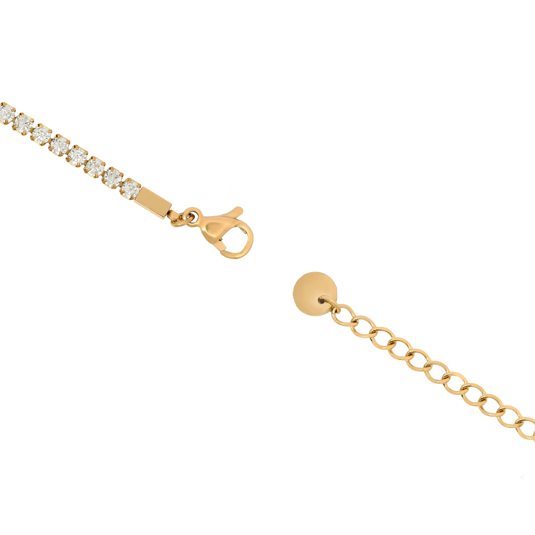Kasia Emerald & Gemstone Tennis Bracelet Clasp - Gold