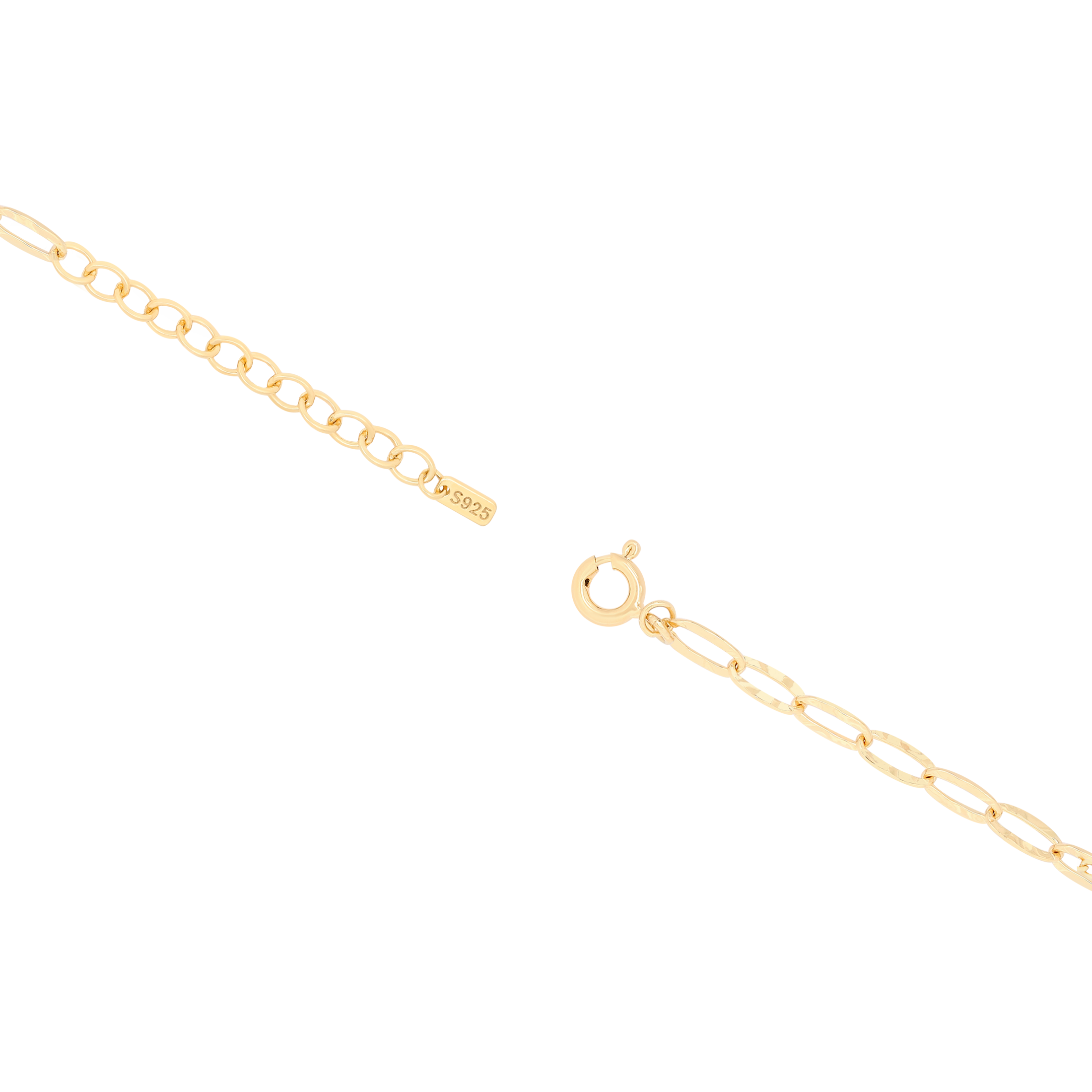 Tora Textured Chain Link Anklet Clasp - Gold
