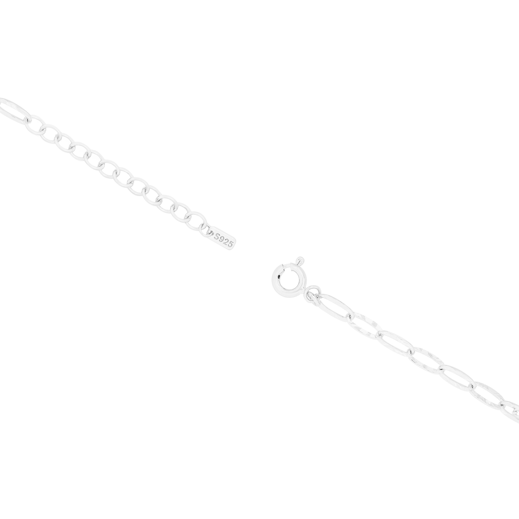 Tora Textured Chain Link Anklet Clasp - Sterling Silver