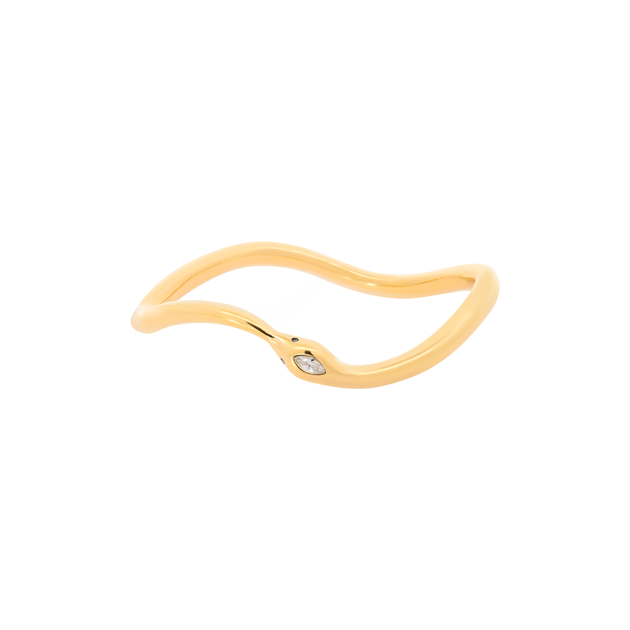 Natalia Wave Bangle - Gold
