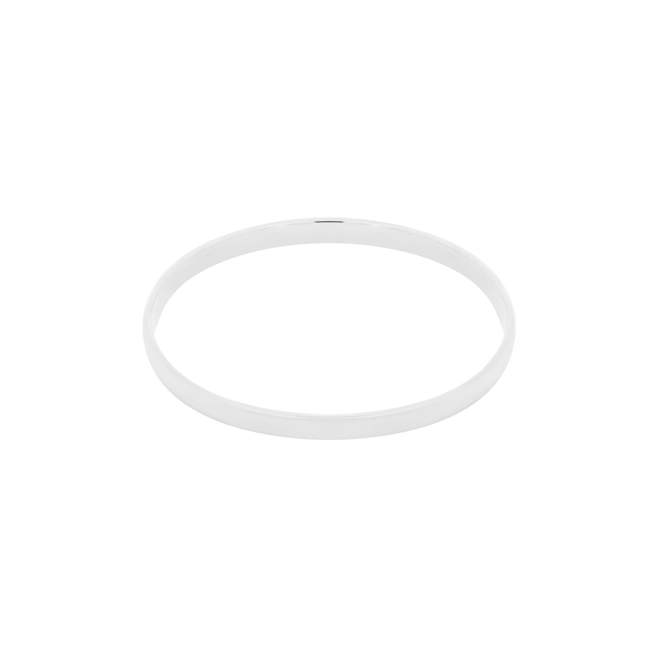 Rina Simple Band Bangle - Silver