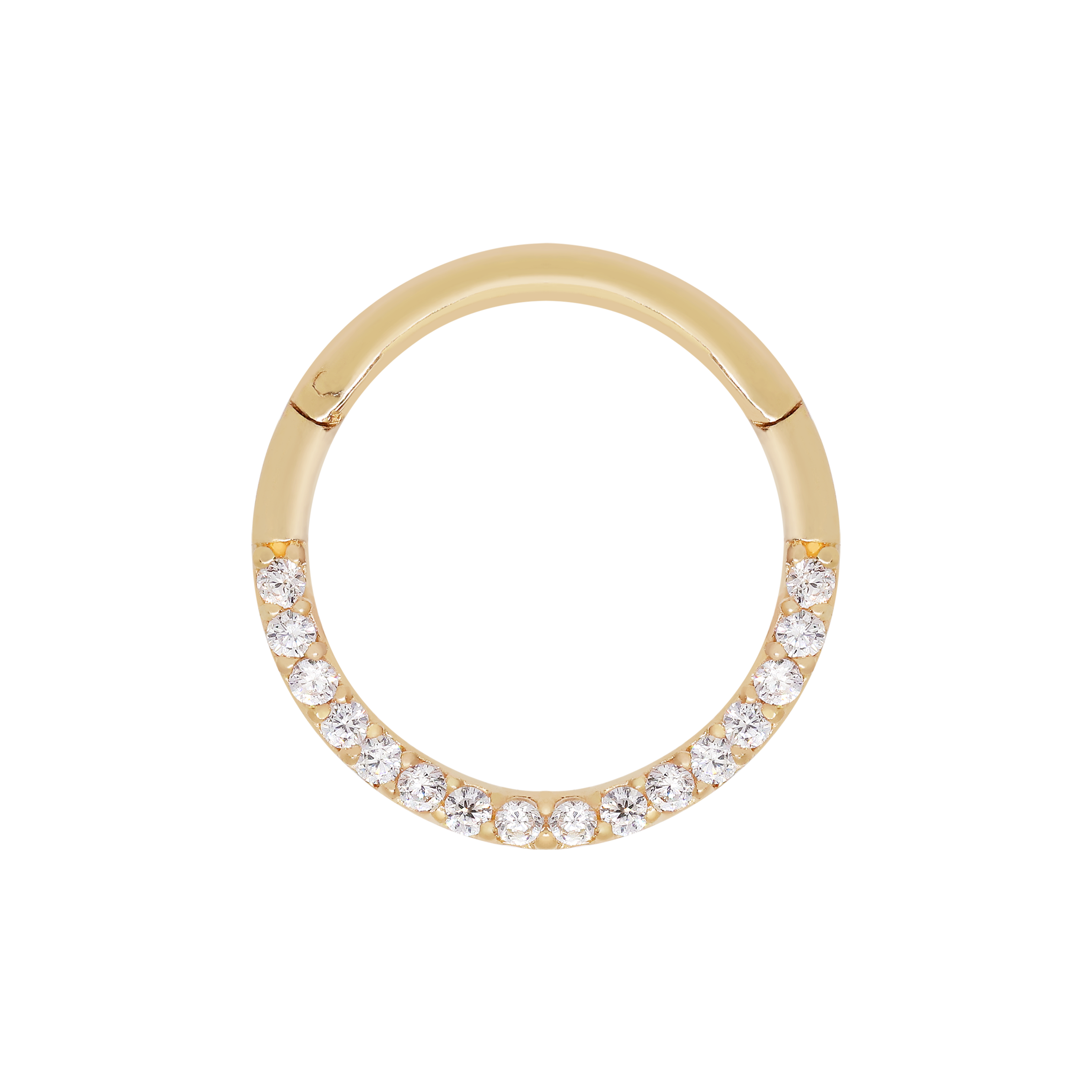 Eclipse Helix Daith & Cartilage Hoop Piercing - 14K Solid Gold