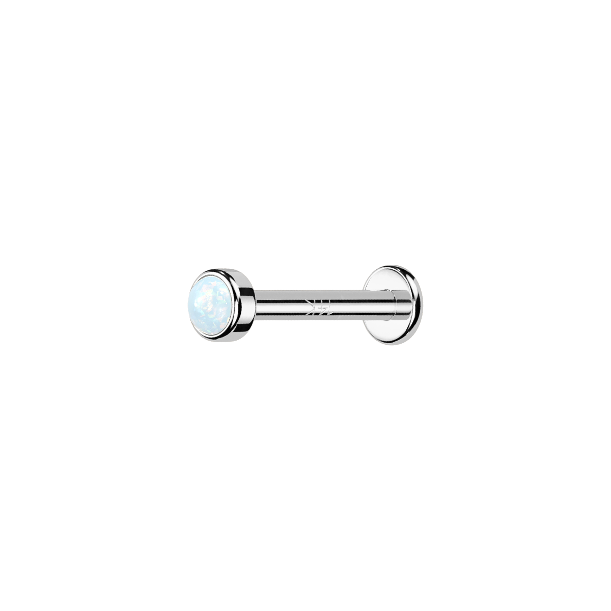 Elixir Opal Helix Tragus Cartilage & Conch Ear Piercing - 14K White Gold