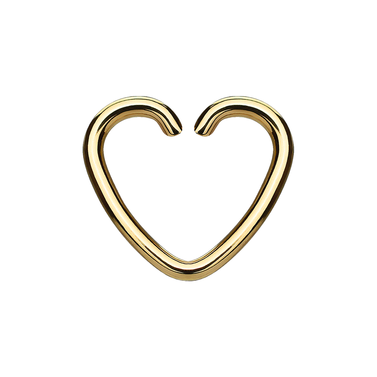 Heart Helix Daith & Cartilage Hoop Piercing - Gold