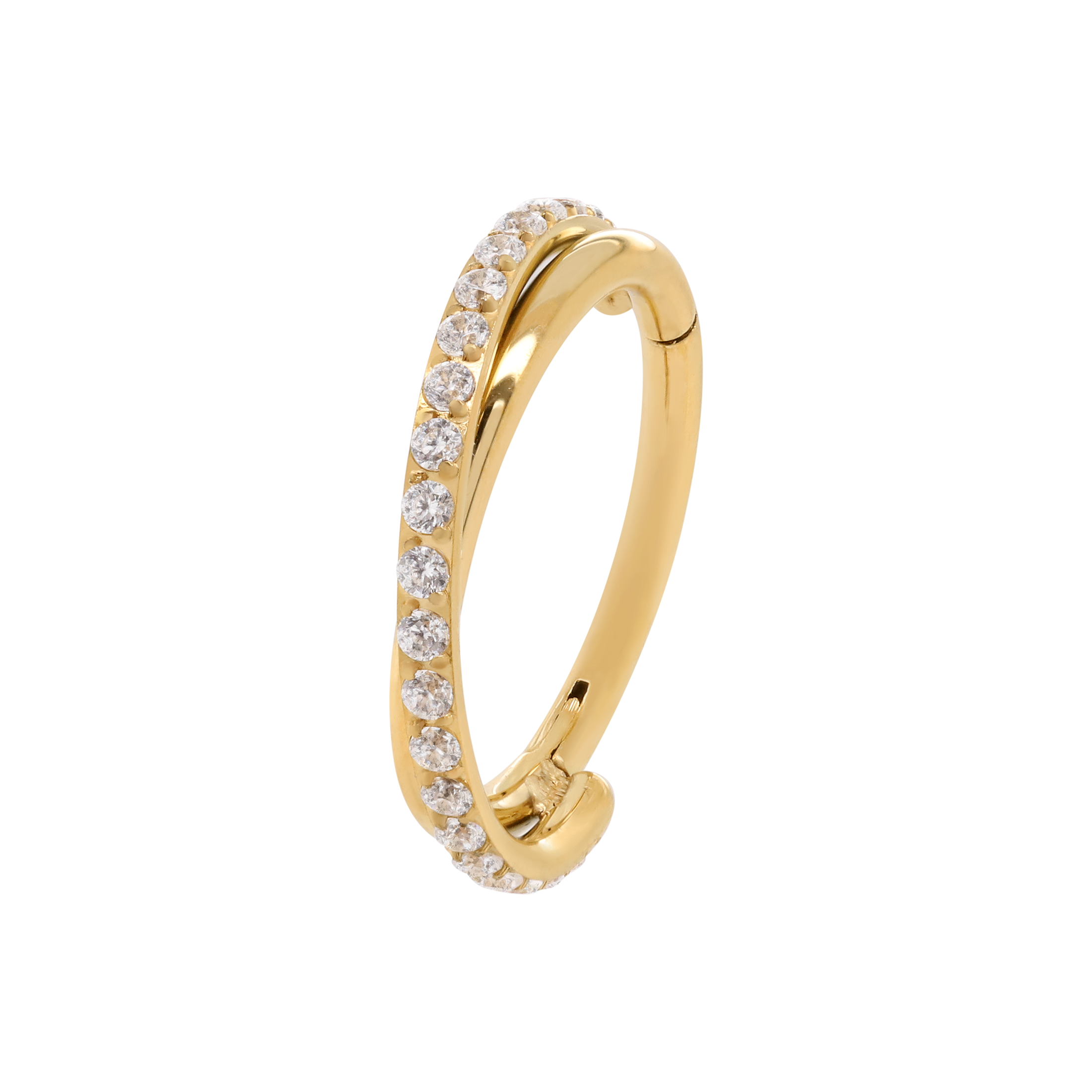 Infinity Helix Conch & Cartilage Hoop Piercing - Gold