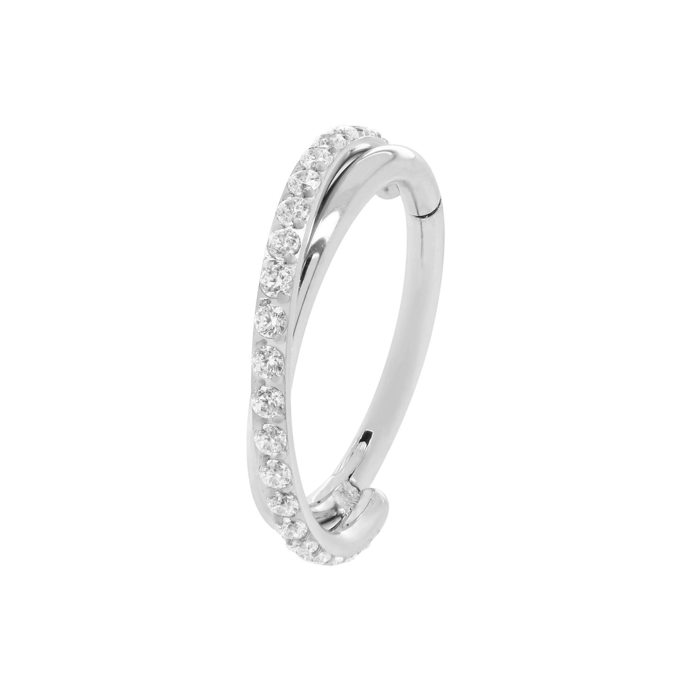 Infinity Helix Conch & Cartilage Hoop Piercing - Silver