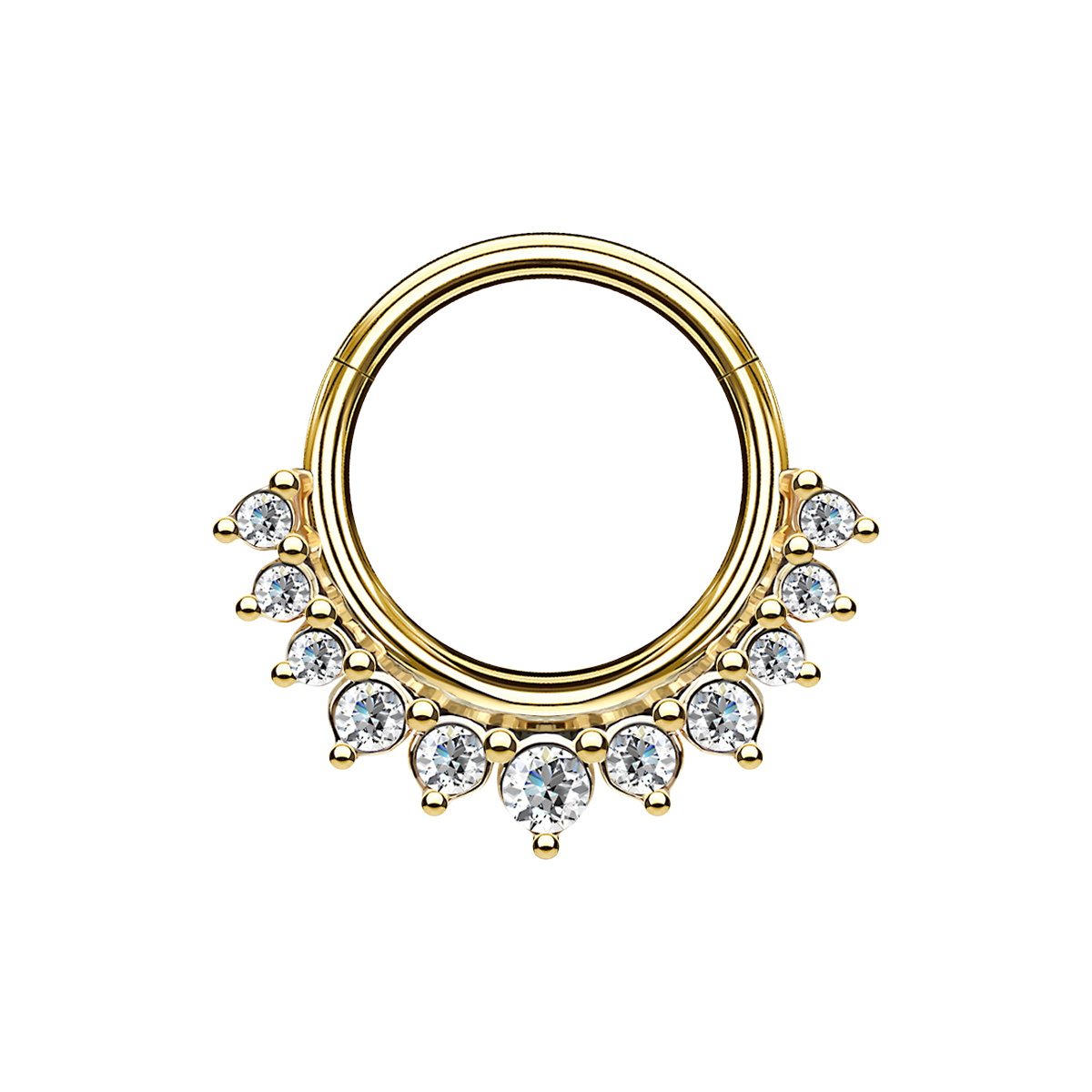 Momento Gemstone Helix Daith & Cartilage Hoop Piercing - Gold
