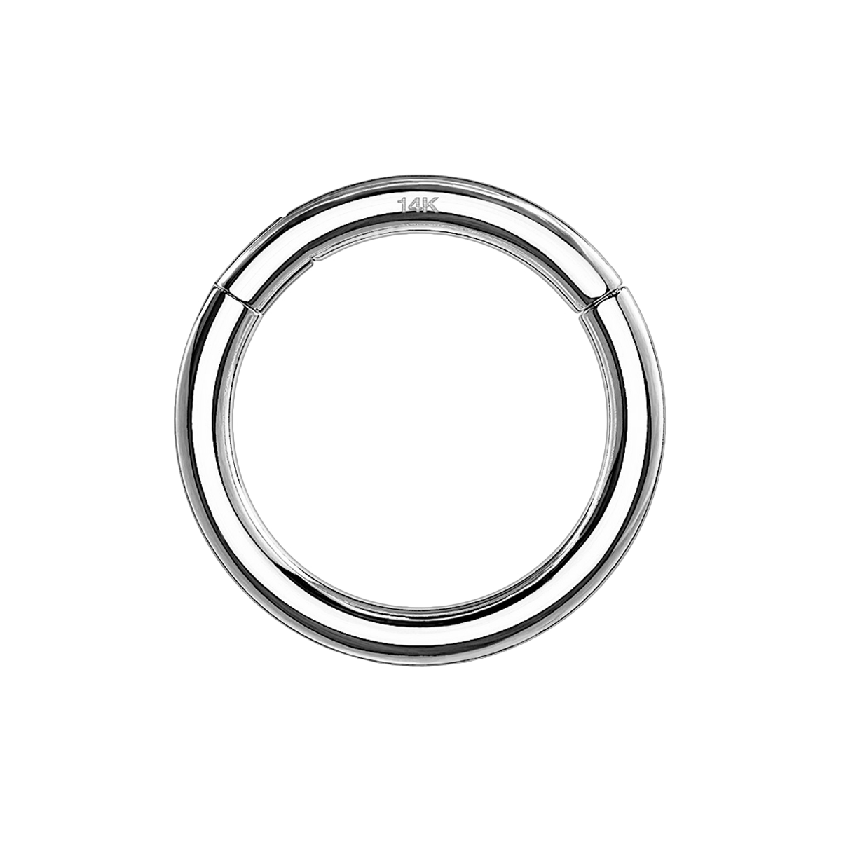 Segment Helix Conch Daith & Cartilage Hoop Piercing - 14K White Gold