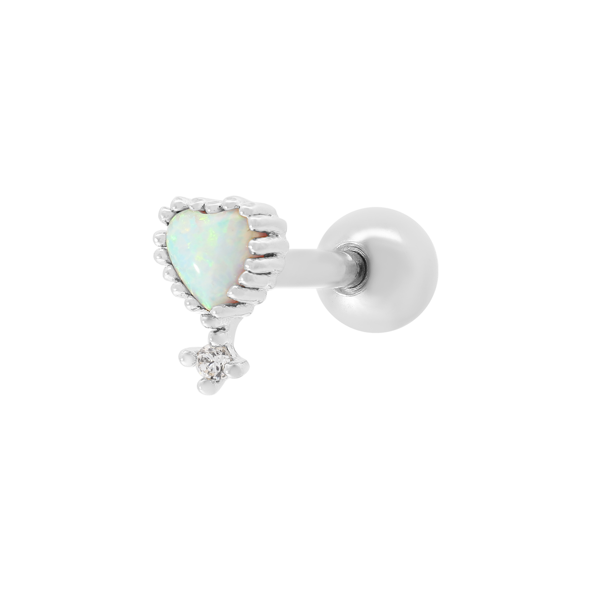 Affection Helix Tragus Cartilage & Conch Ear Piercing - Silver ...