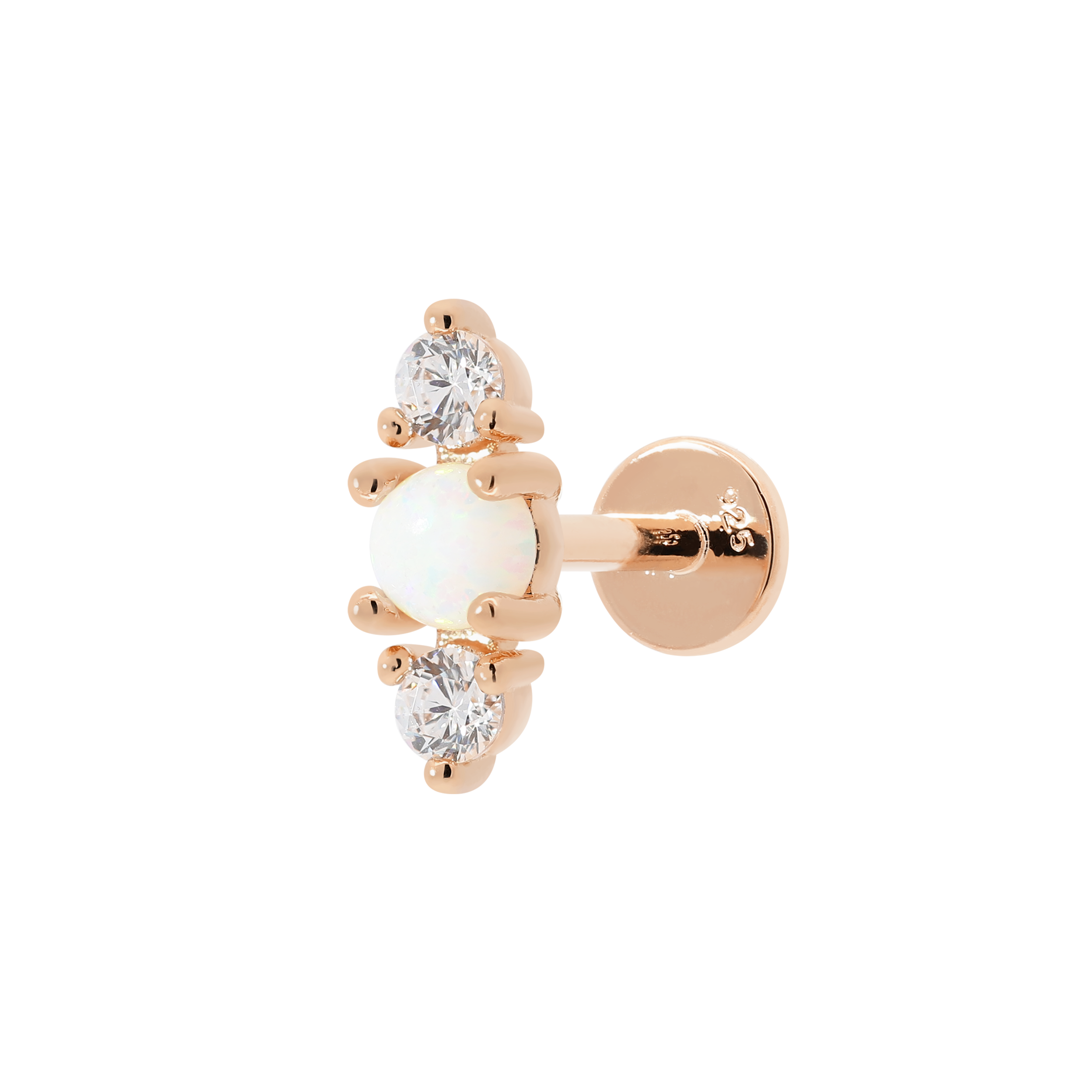 Ariel Helix Tragus Cartilage & Conch Ear Piercing - Rose Gold