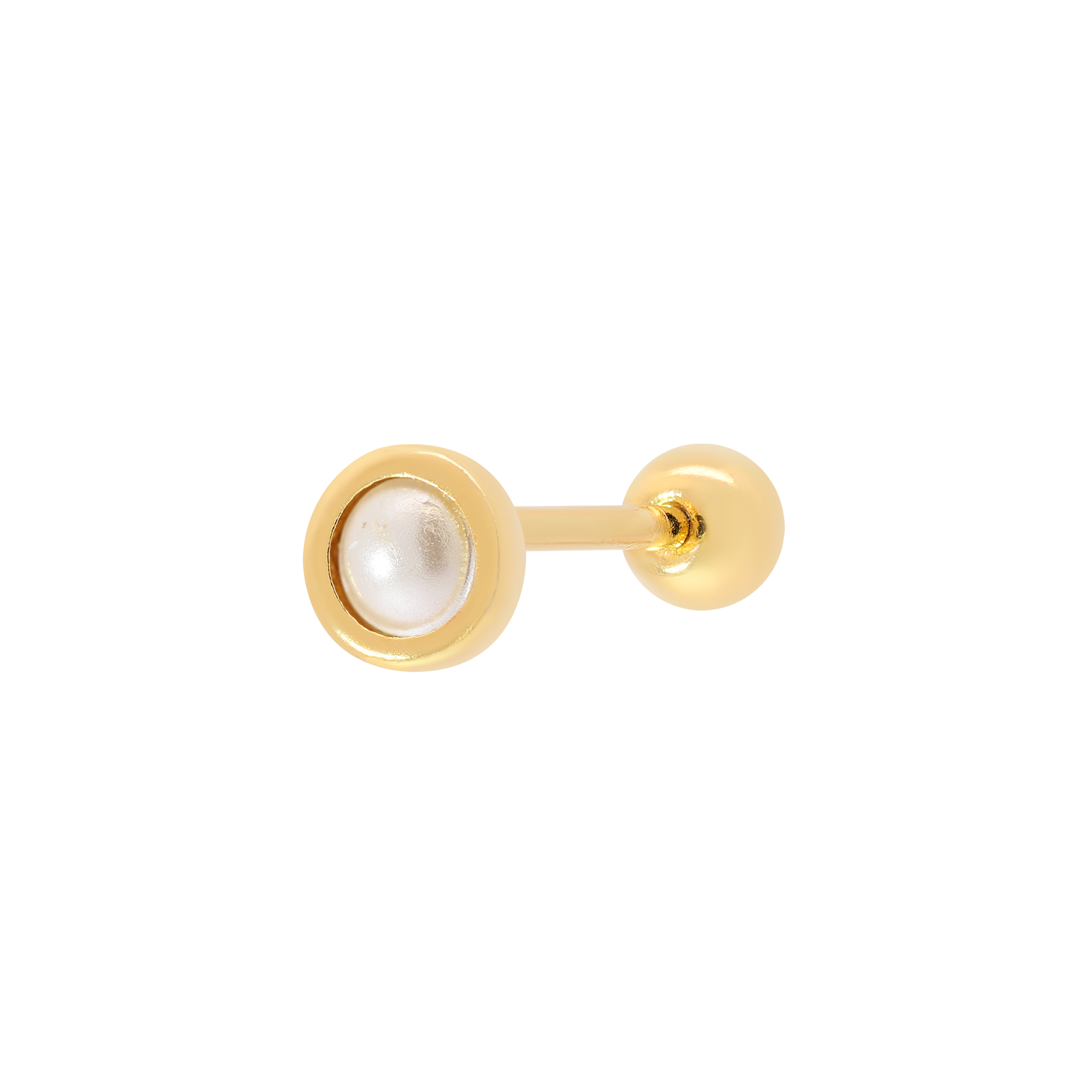June Birthstone Tragus Helix Cartilage & Conch Ear Piercing - Gold