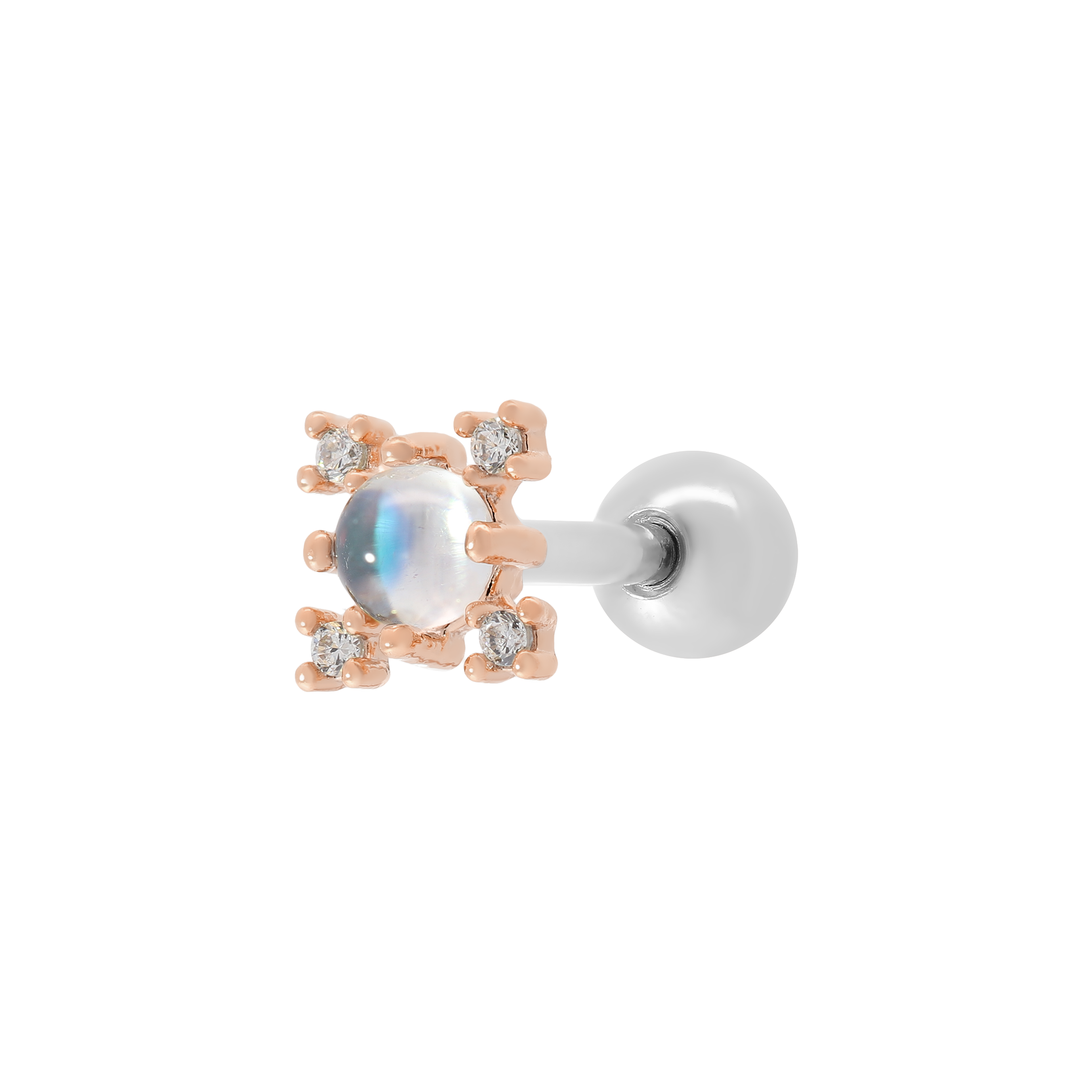 Euphoria Helix Tragus Cartilage & Conch Ear Piercing - Rose Gold