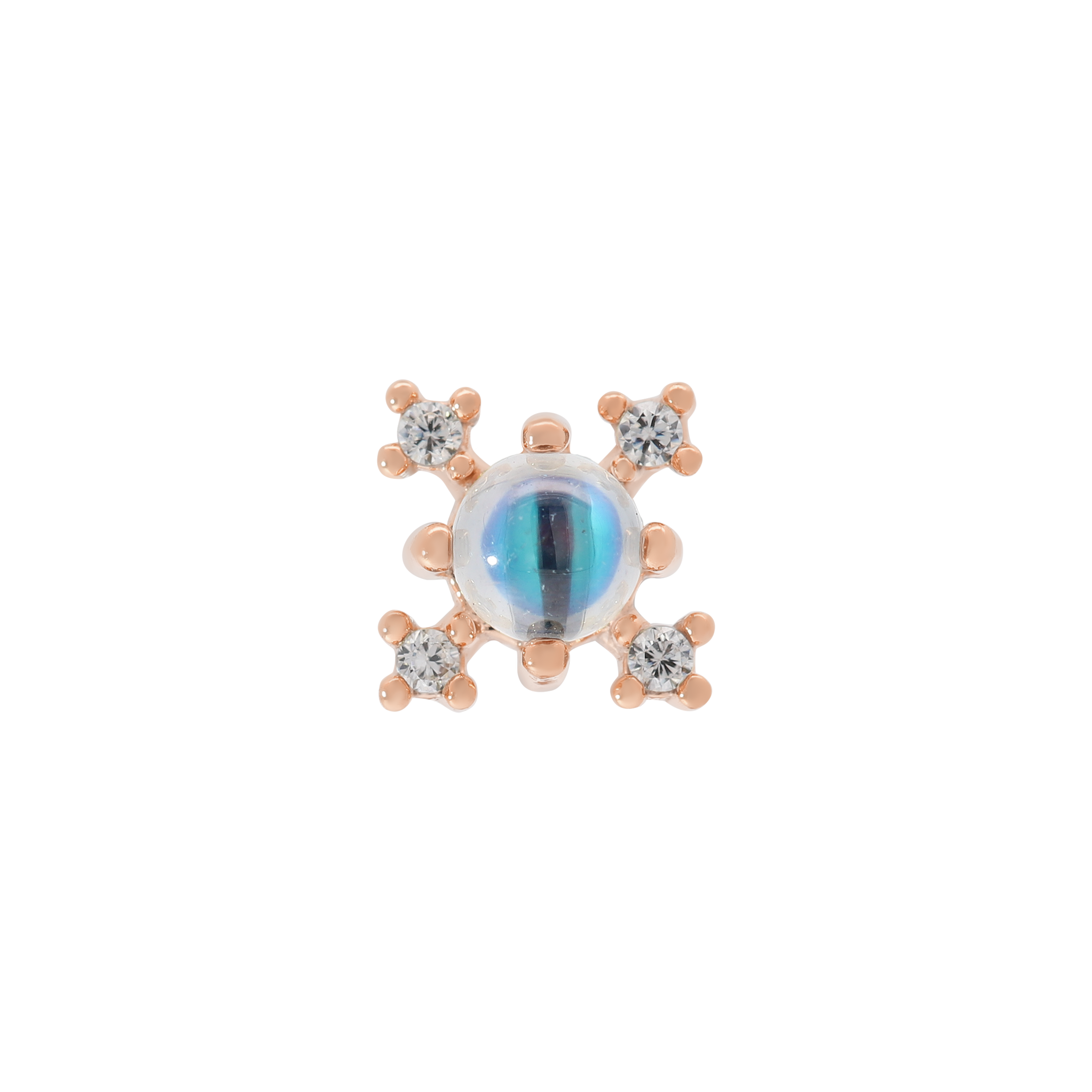 Euphoria Helix Tragus Cartilage & Conch Ear Piercing 2 - Rose Gold