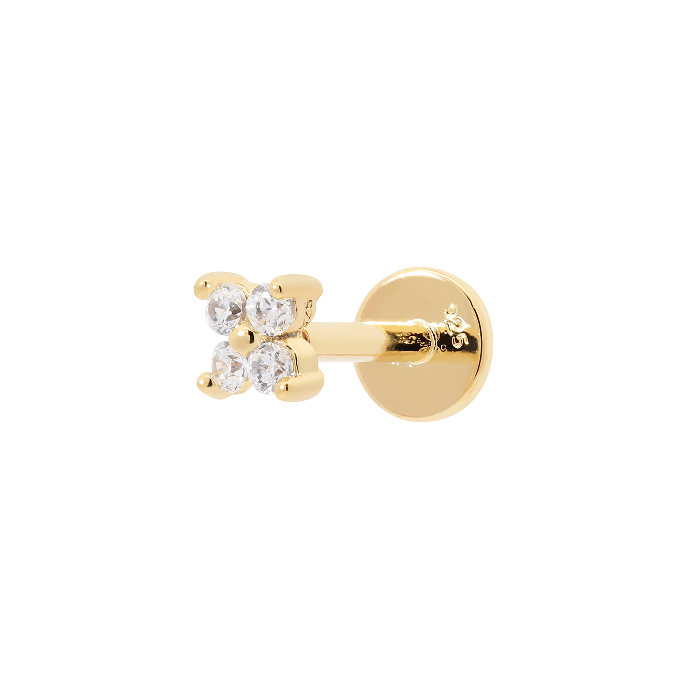 Felicity Clover Helix Tragus Cartilage & Conch Ear Piercing - Gold