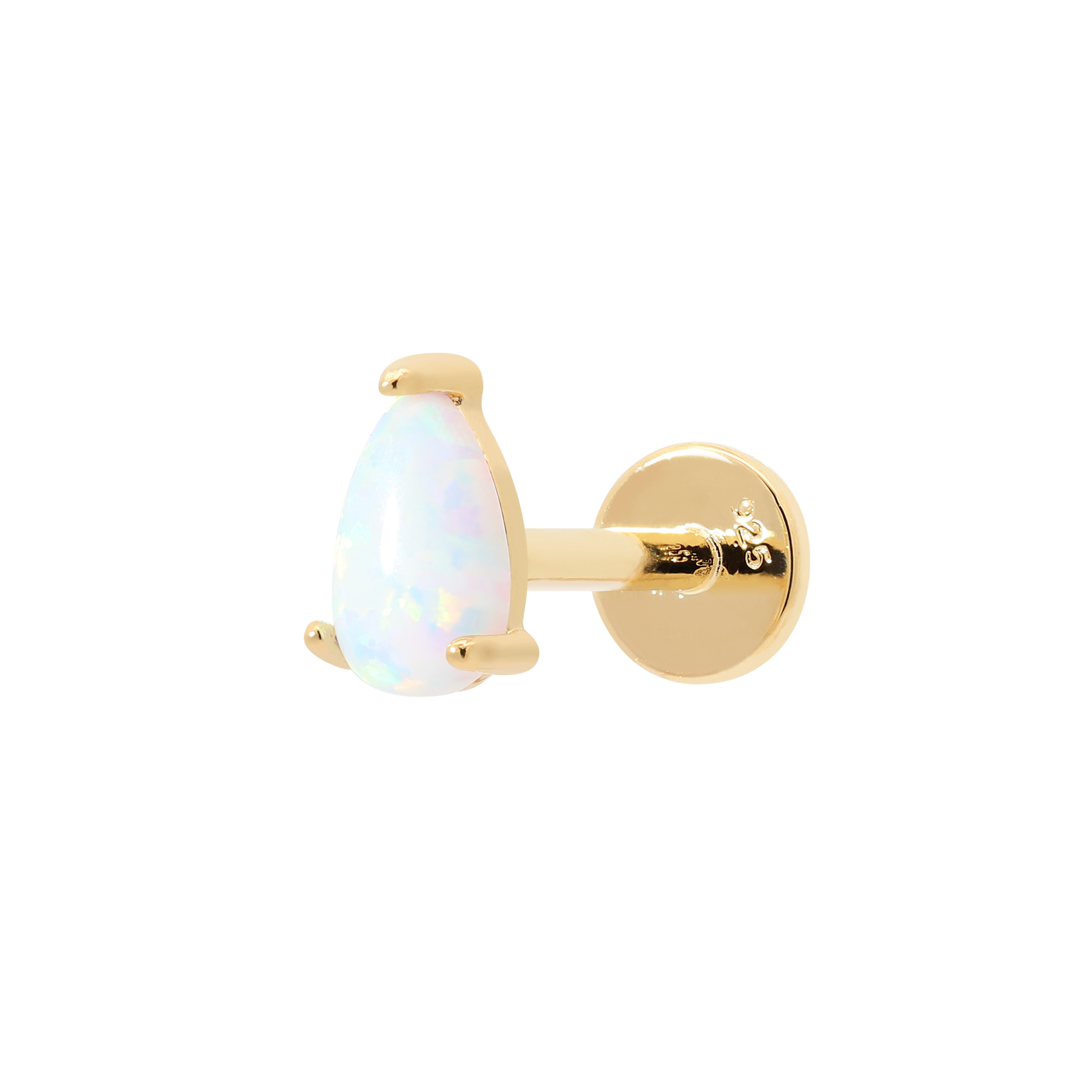 Gambit Opal Helix Tragus Cartilage & Conch Ear Piercing - Gold