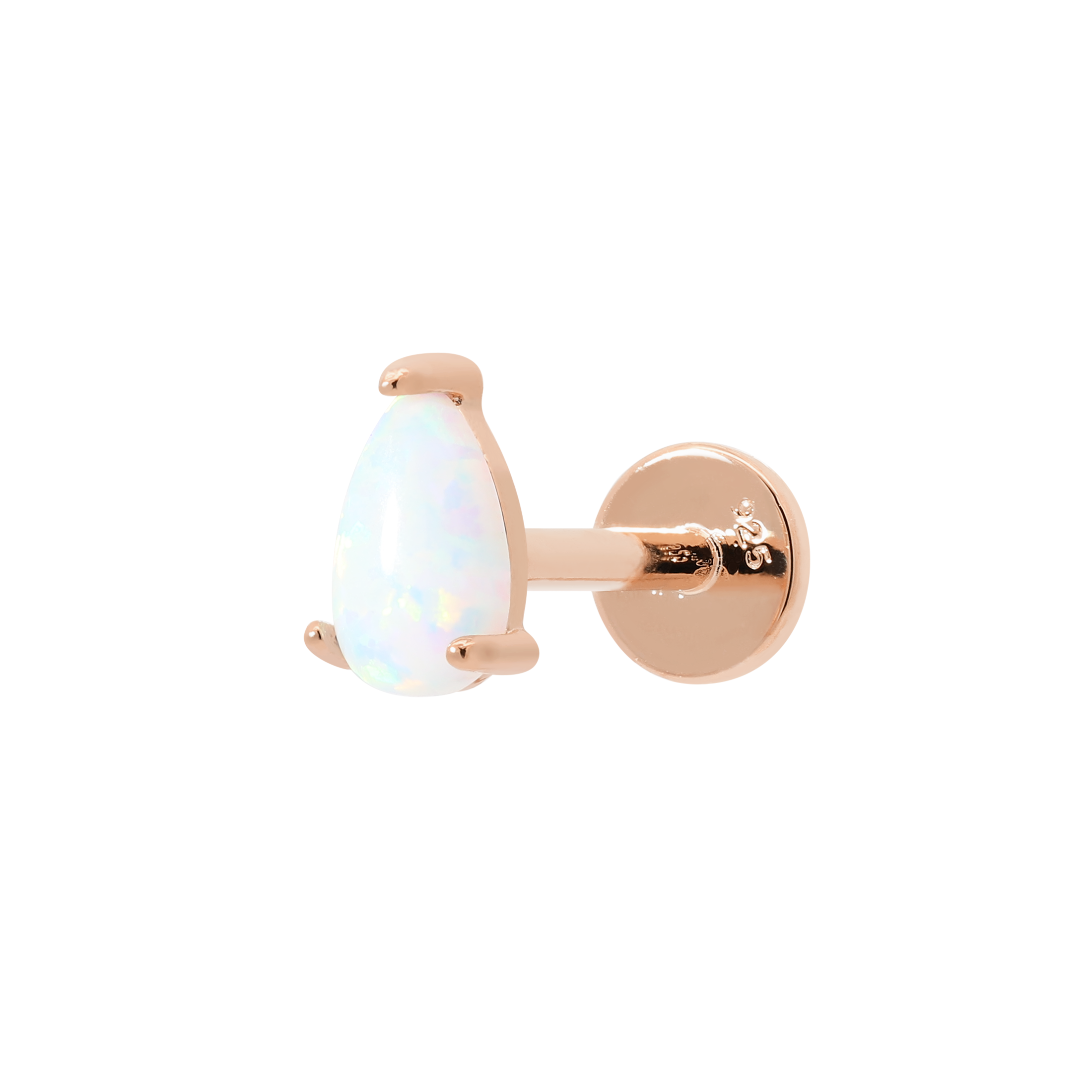 Gambit Opal Helix Tragus Cartilage & Conch Ear Piercing - Rose Gold