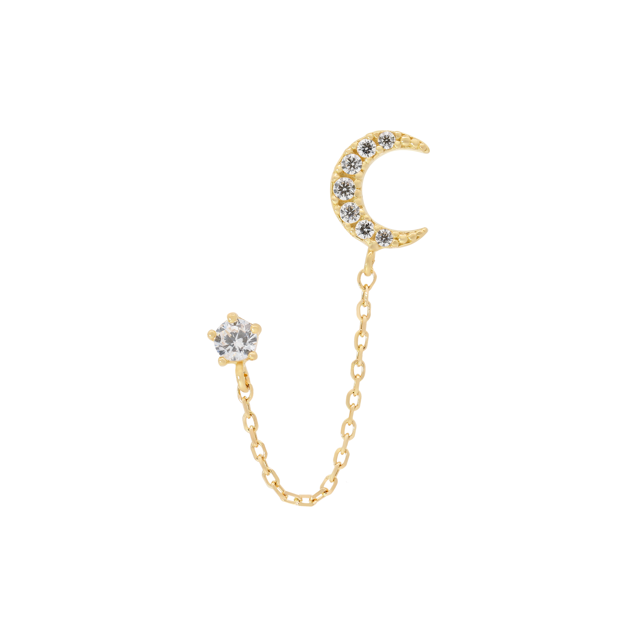 Gravity Tragus Helix Cartilage & Conch Ear Piercing - 14K Solid Gold