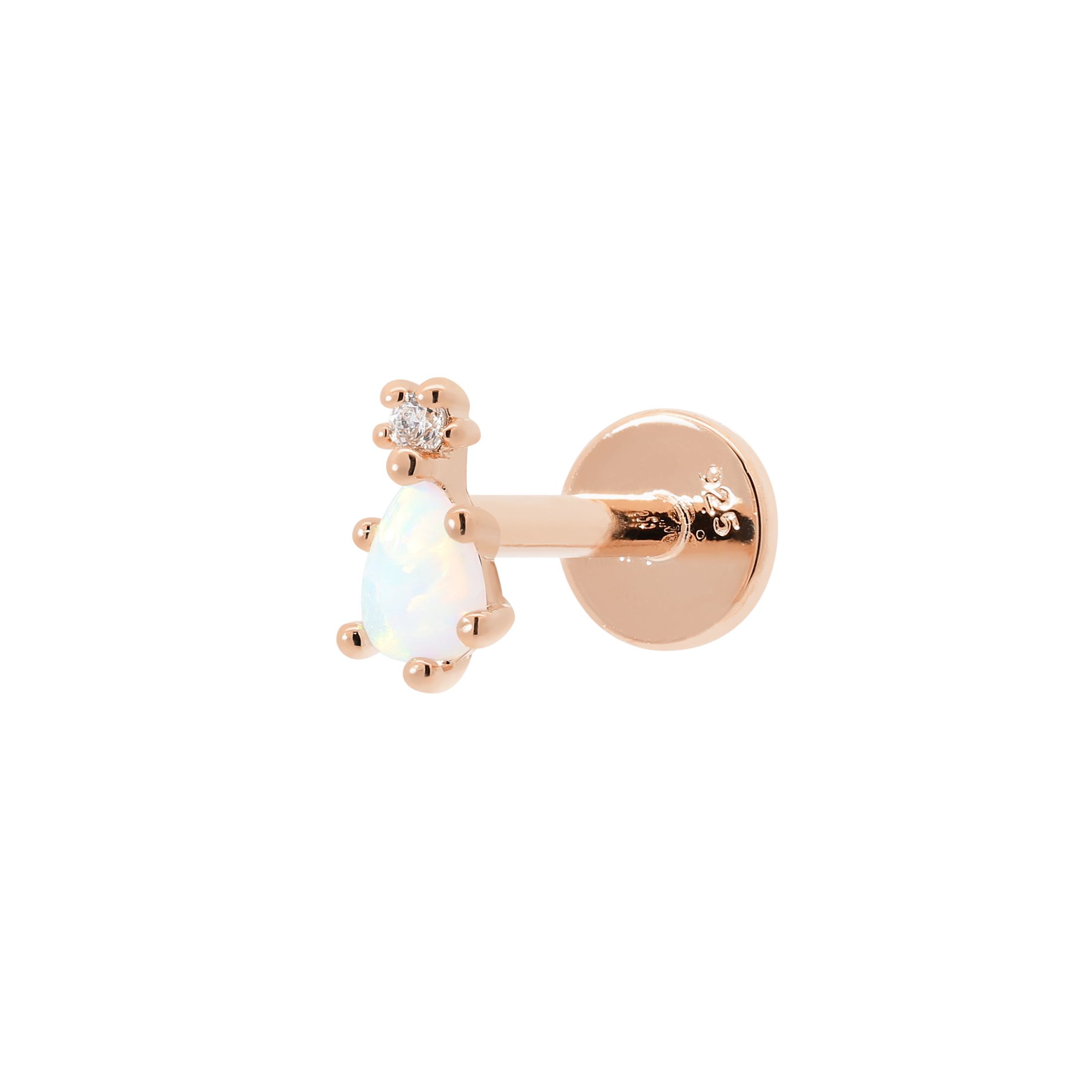 Kacey Helix Tragus Cartilage & Conch Ear Piercing - Rose Gold
