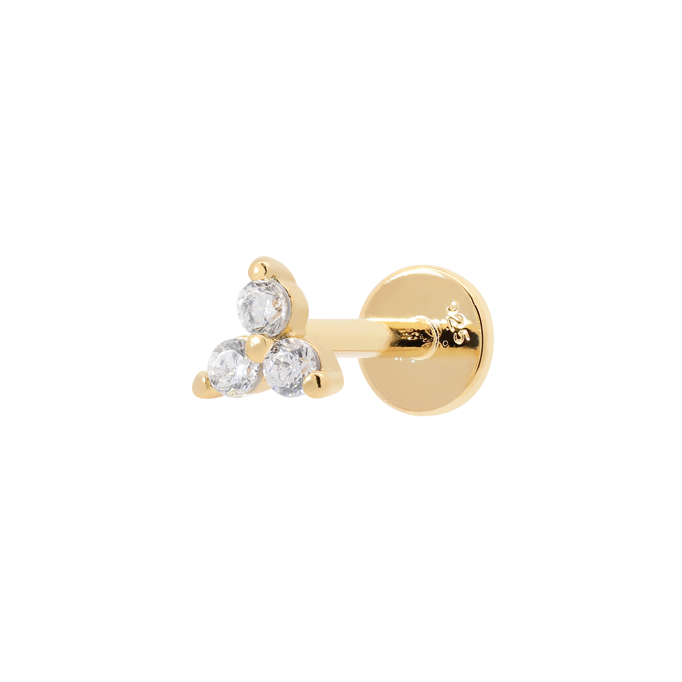 Lapse Crystal Helix Tragus Cartilage & Conch Ear Piercing - Gold
