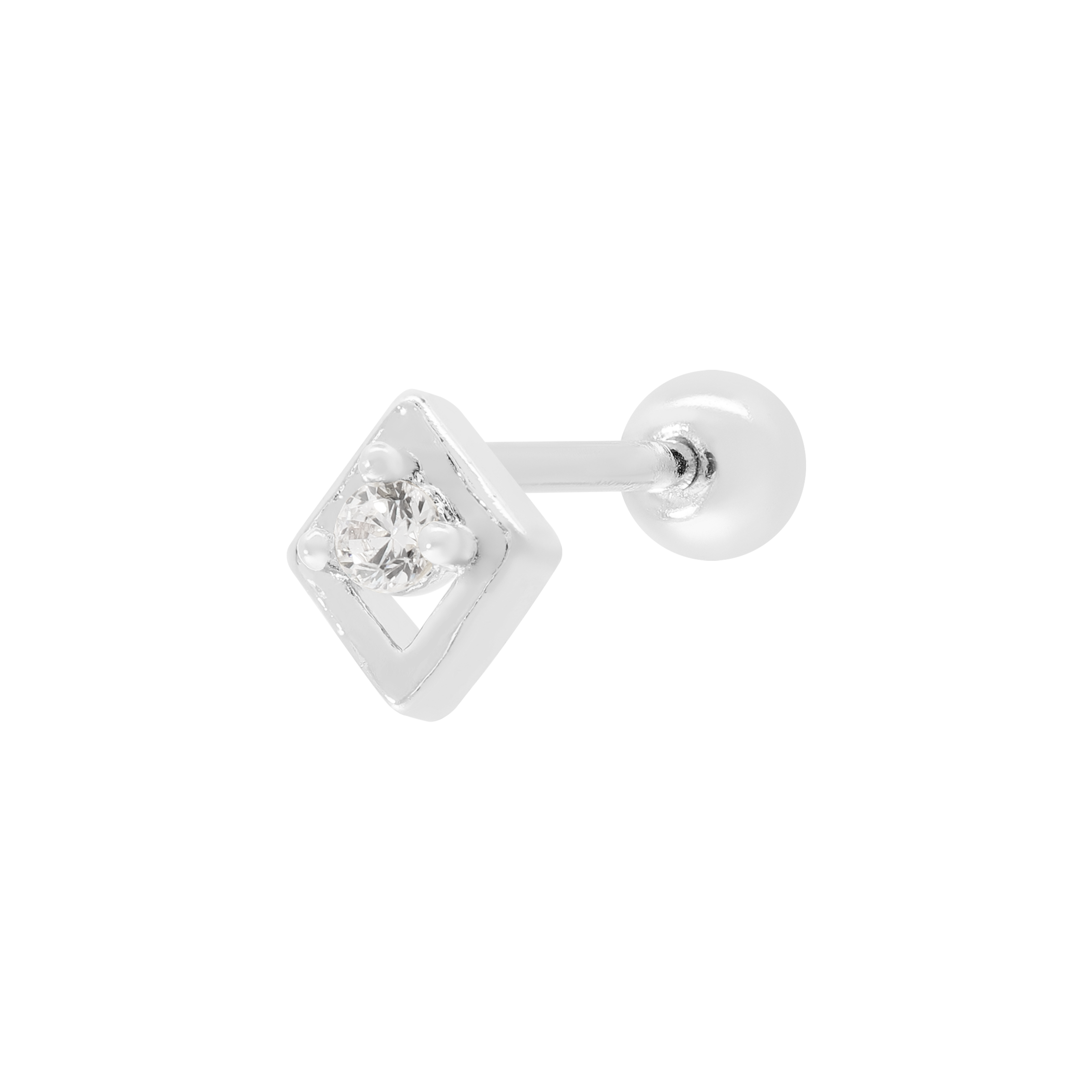 Sanctum Geometry Tragus Helix & Cartilage Piercing - Sterling Silver