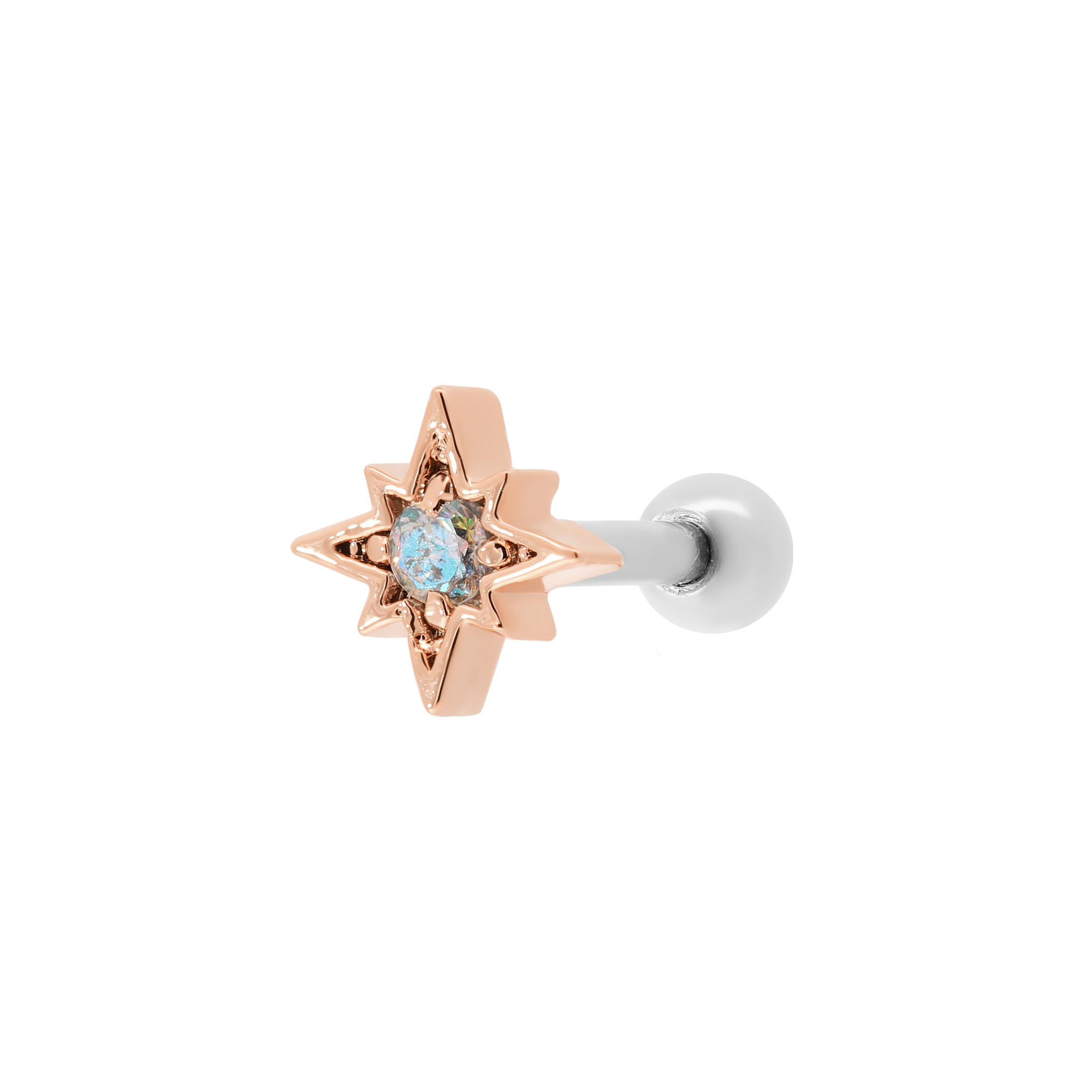 Meteor Helix Tragus Cartilage & Conch Ear Piercing - Rose Gold