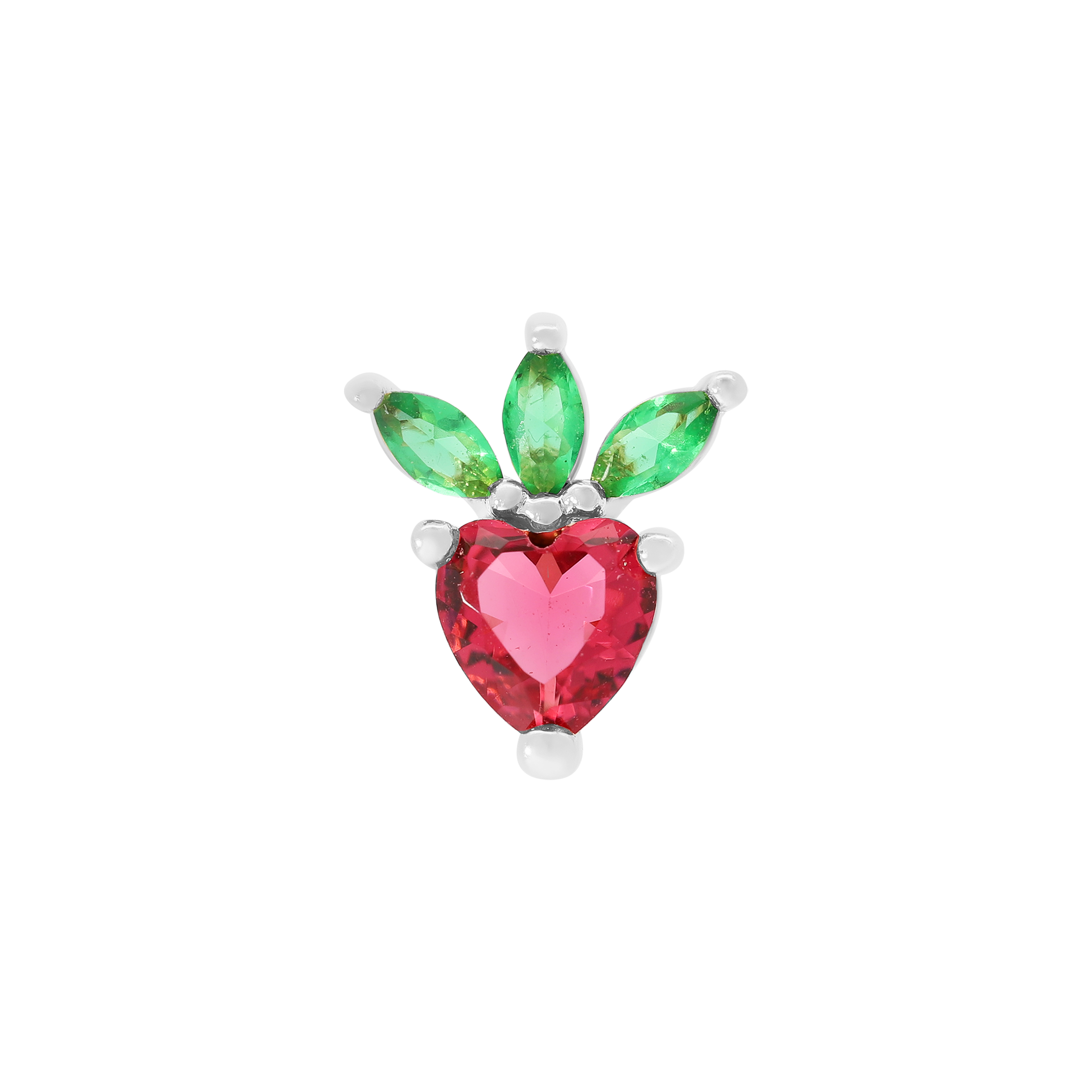 Strawberry Sundae Helix Tragus & Cartilage Ear Piercing 2 - Silver
