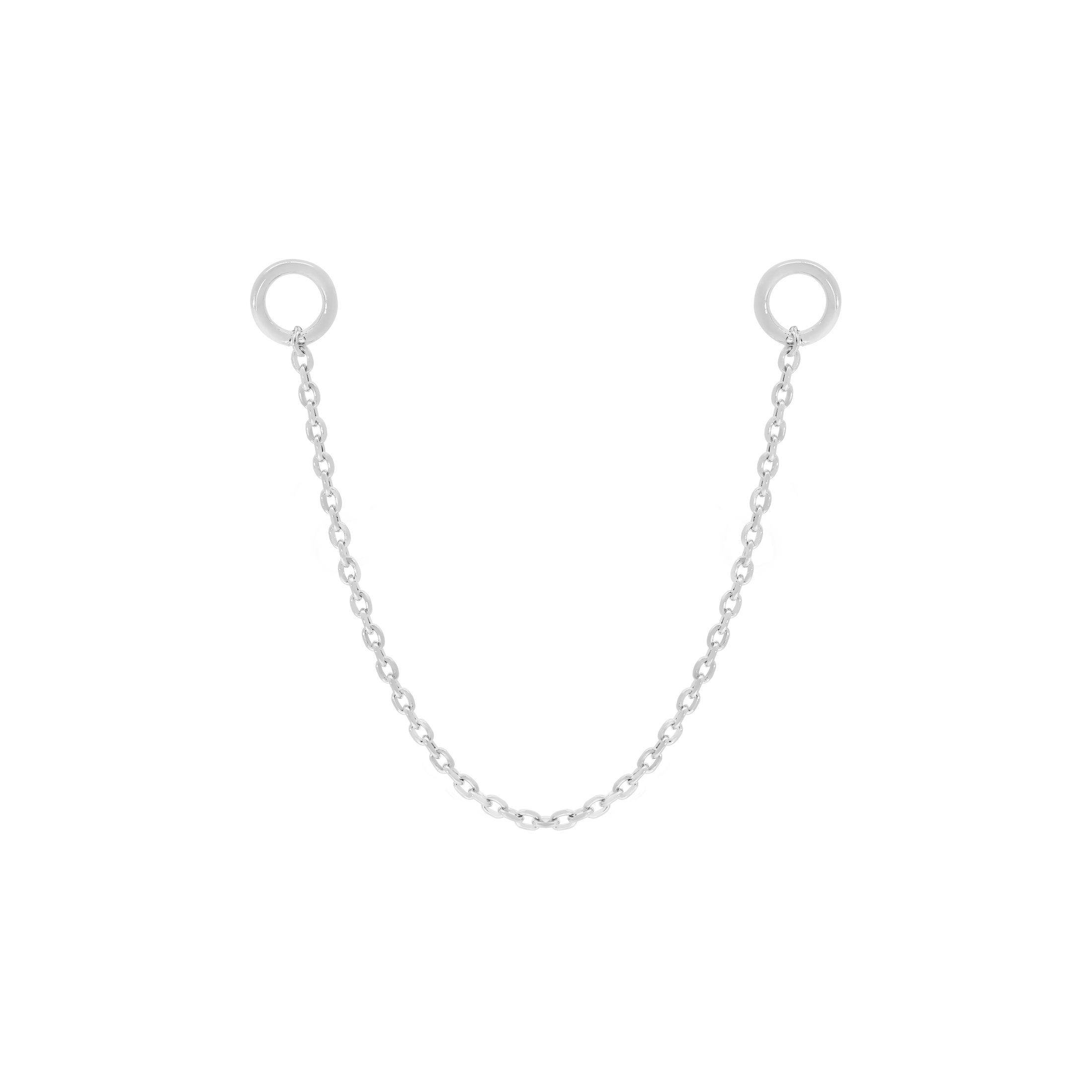 Bound Earring Chain 45mm - Silver