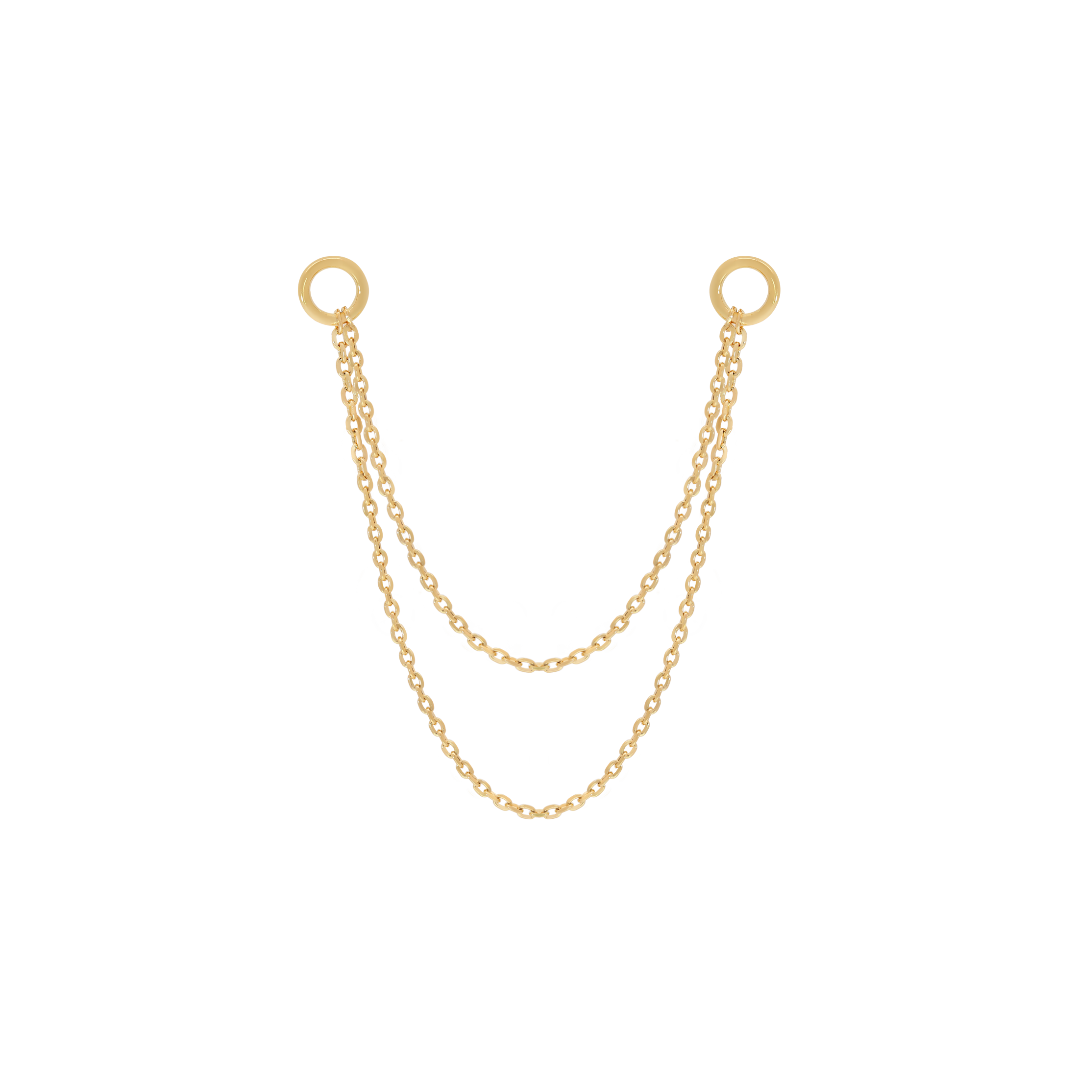 Fate Double Earring Chain - Gold