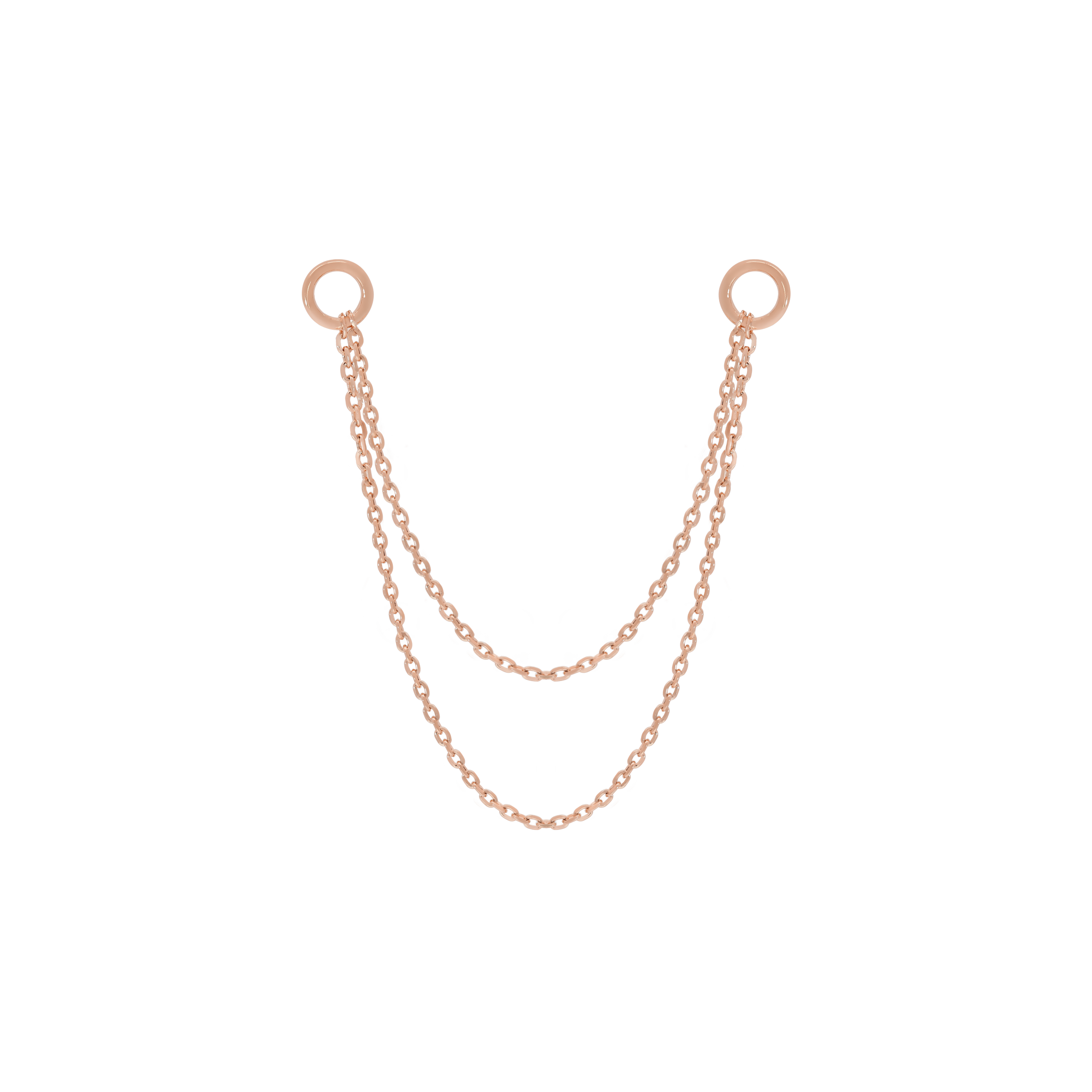 Fate Double Earring Chain - Rose Gold