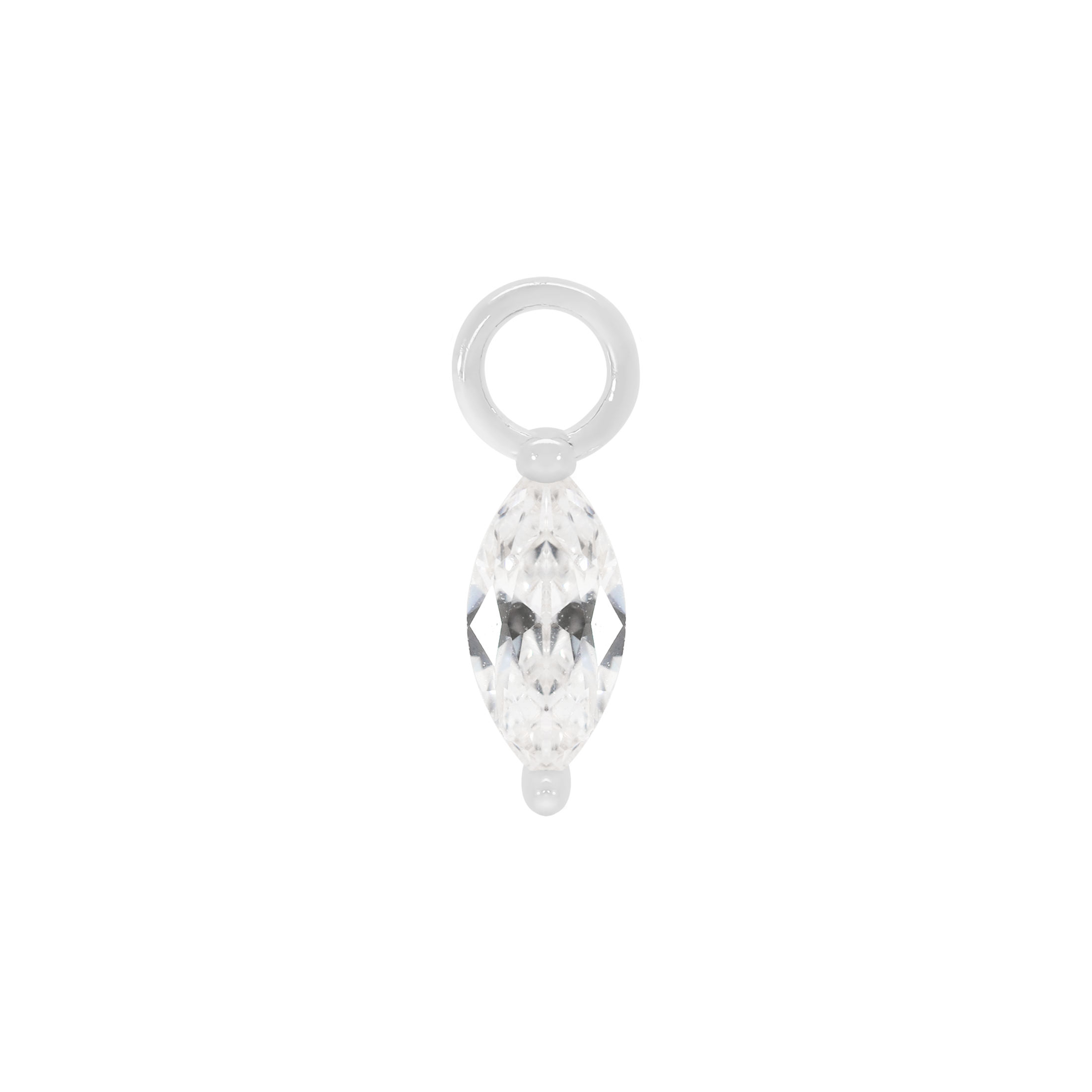 Olive Gemstone Earring Charm - Sterling Silver