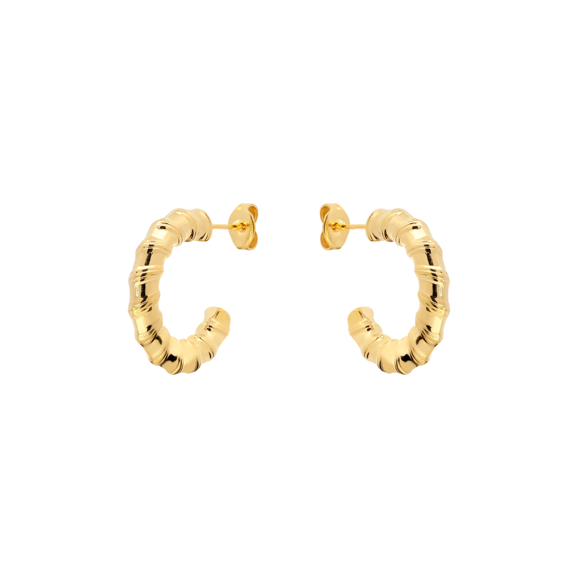 Aria Statement Twist Earring Hoops - Gold