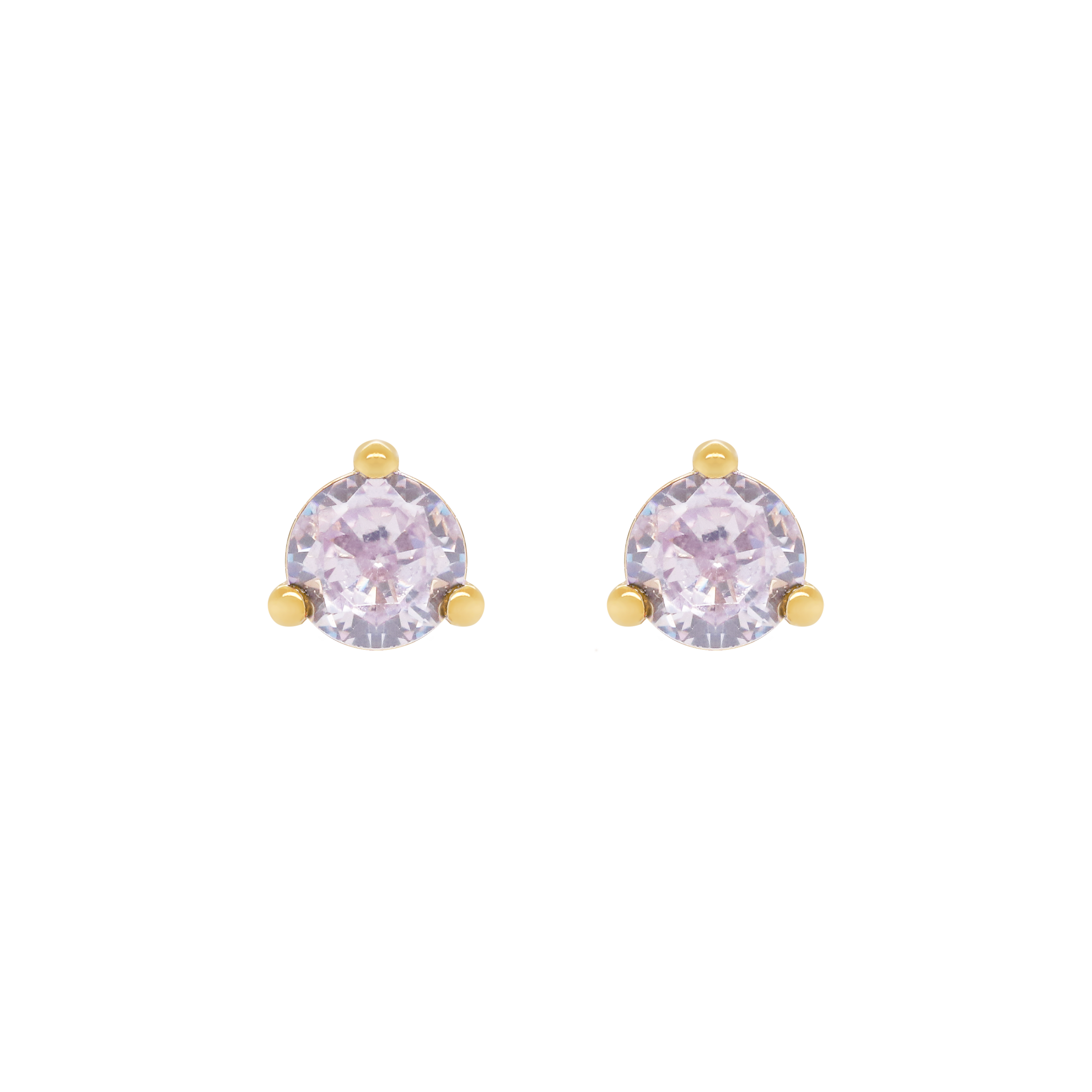 June Alexandrite Birthstone Earring Studs - Gold