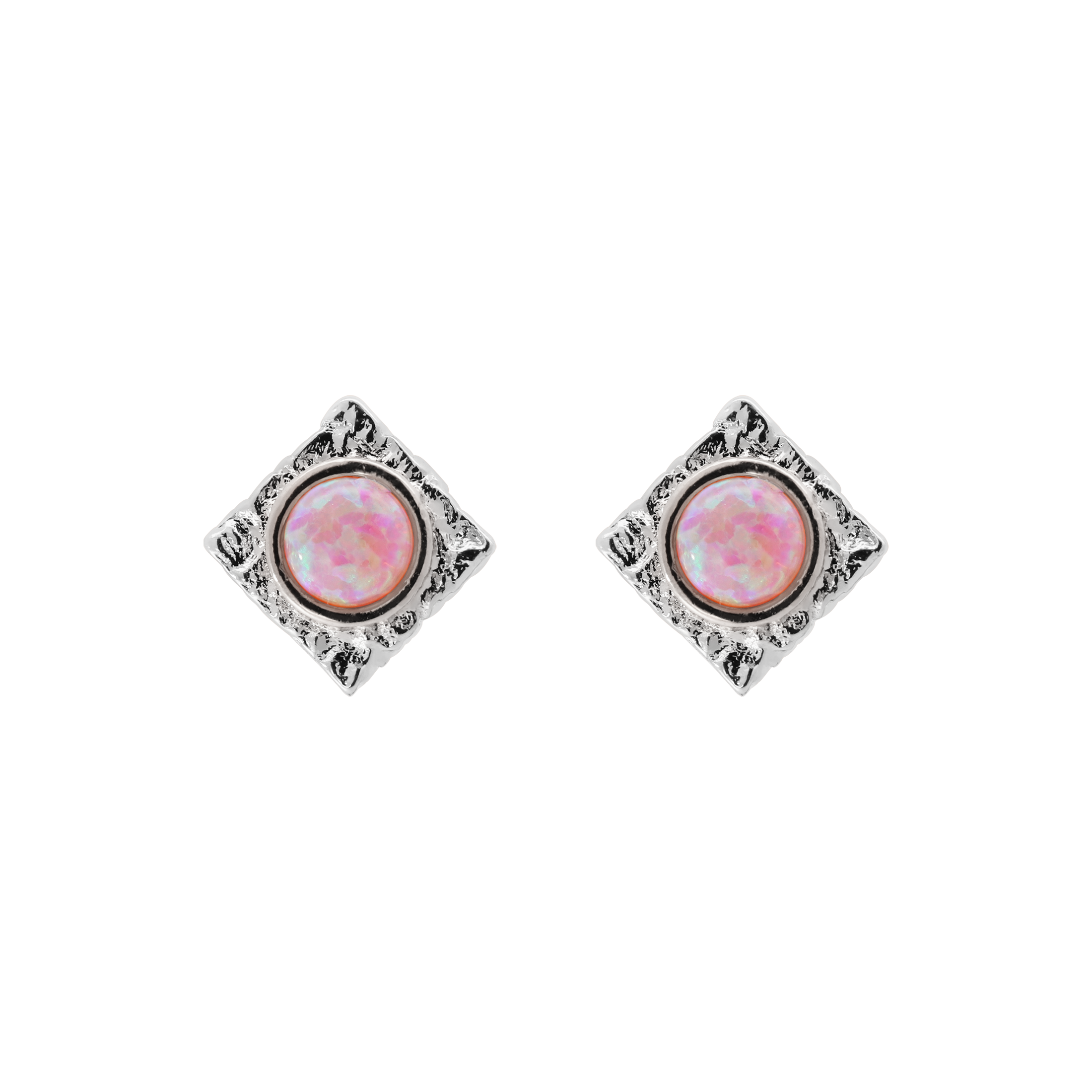 Oasis Opal Earring Studs - Sterling Silver