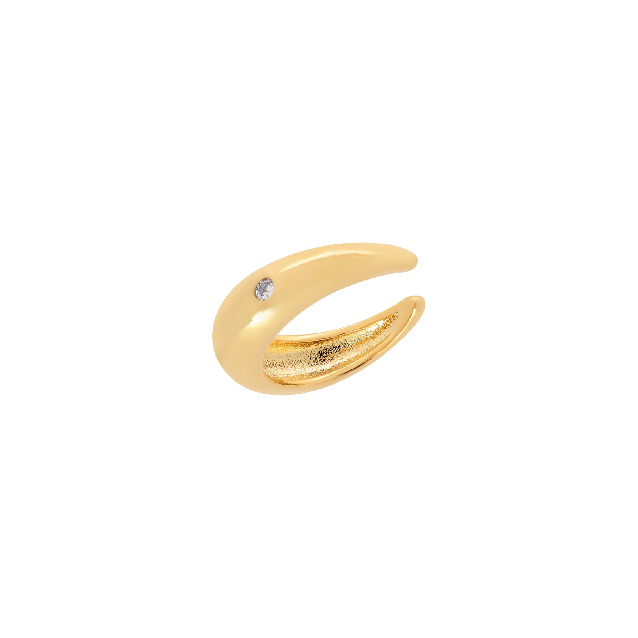 Plume Chunky Ear Cuff - Gold