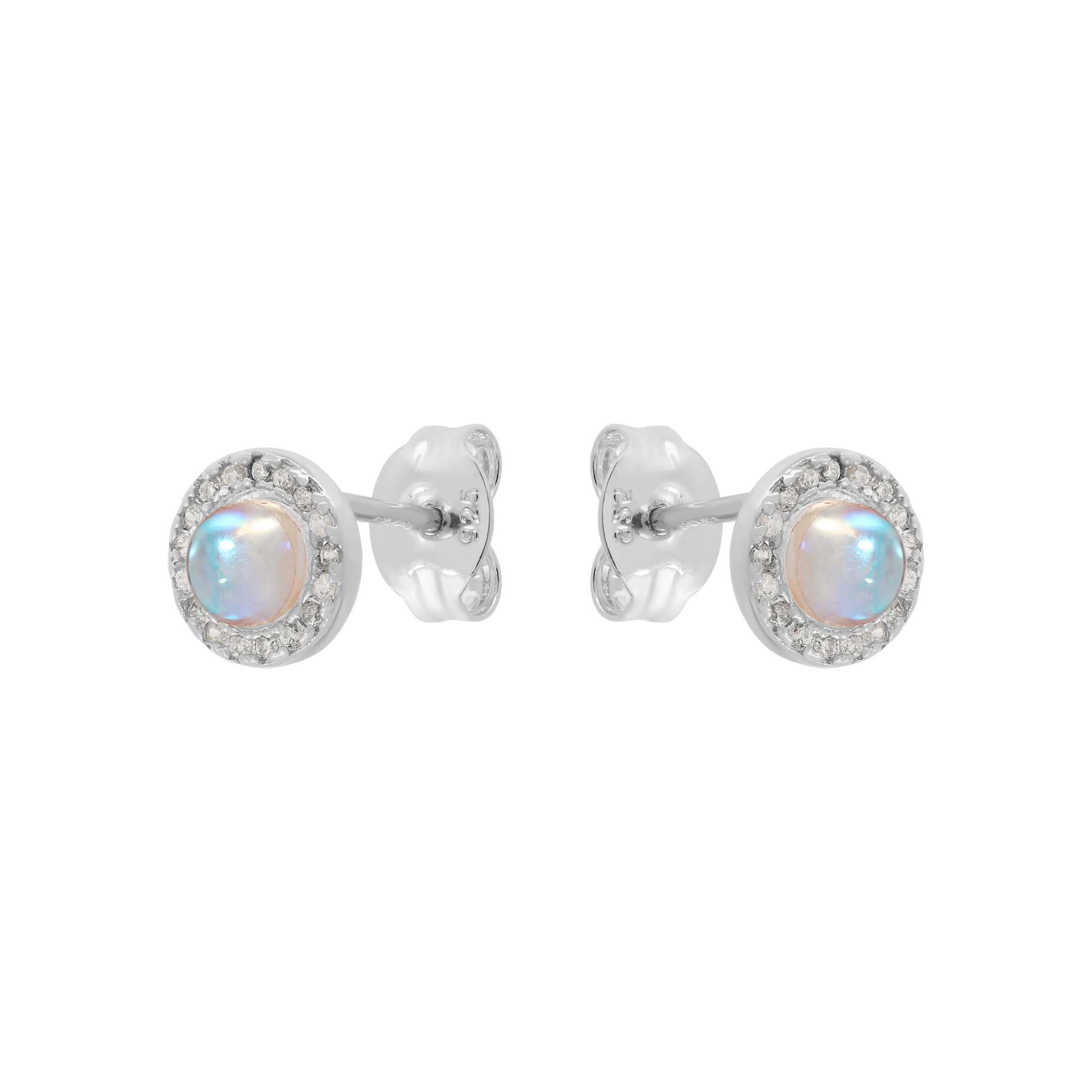 Sanctum Moonstone & Gemstones Earring Studs - Sterling Silver