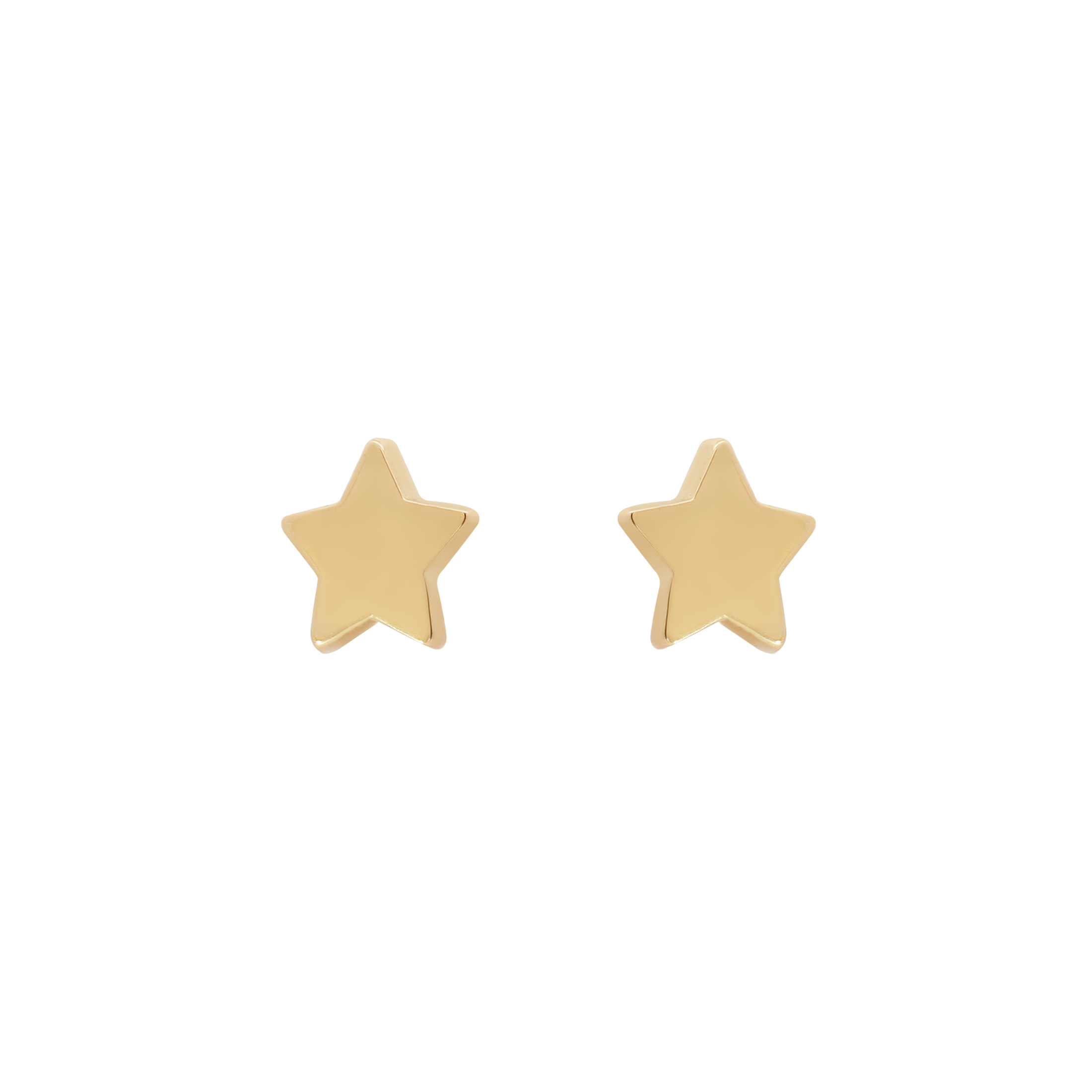 Starlight Star Earring Studs - 14K Solid Gold
