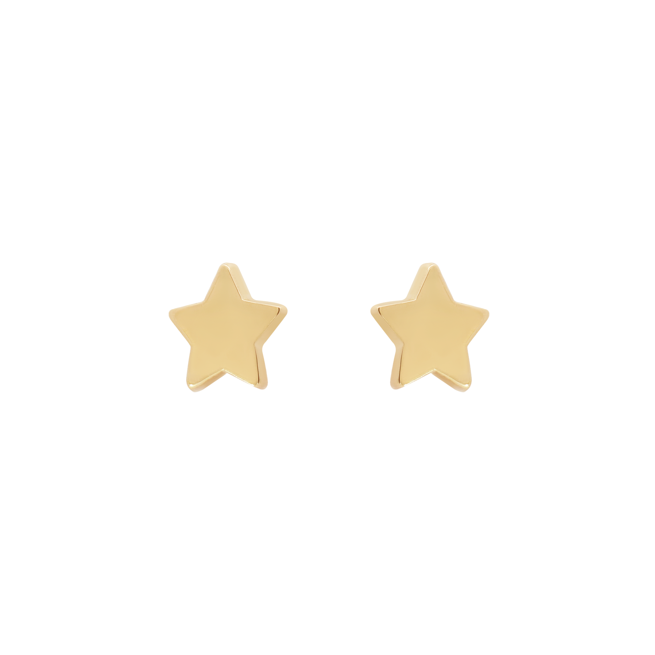 Starlight Star Earring Studs - 14K Solid Gold