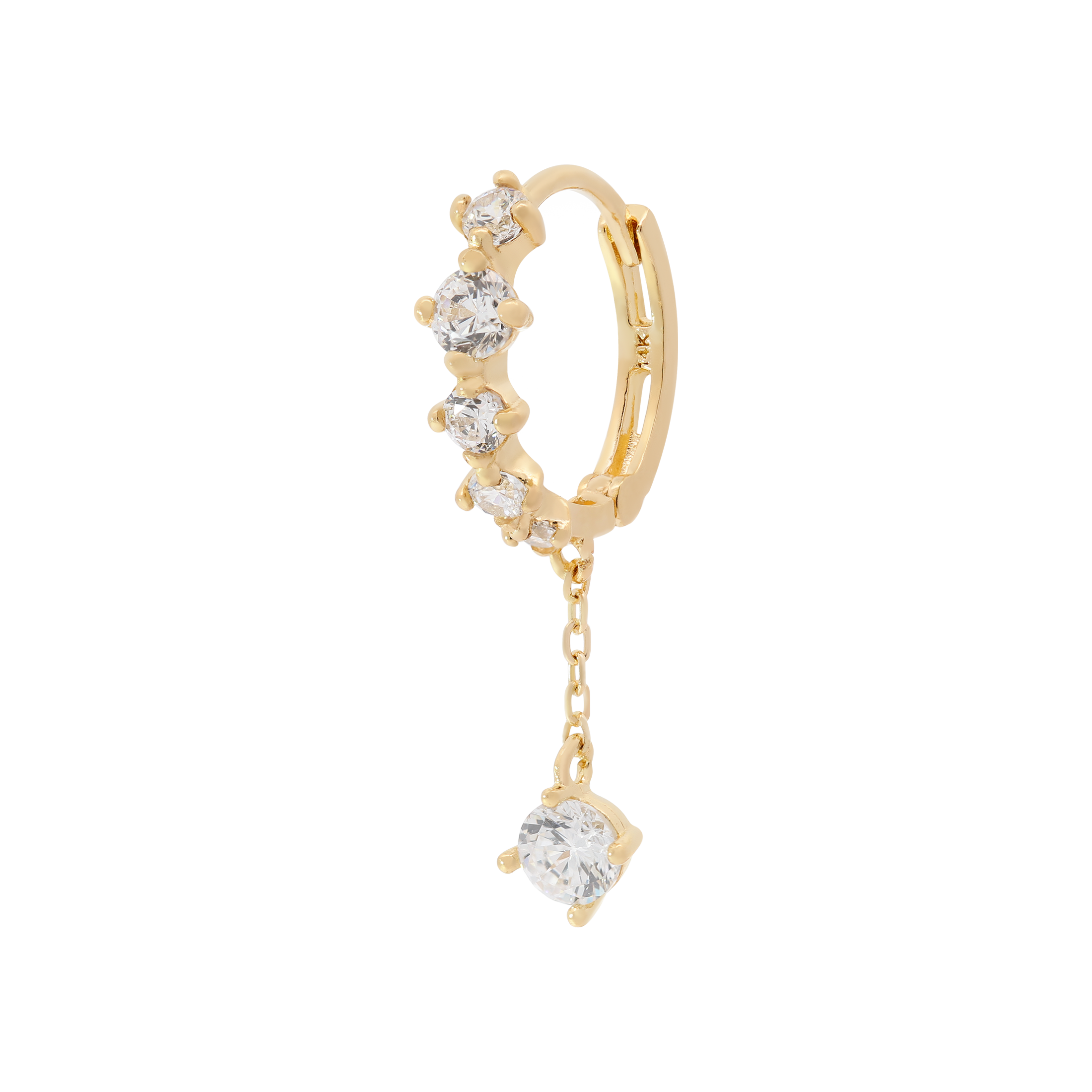 Elixir Chain Tragus Helix & Cartilage Hoop Piercing - 14K Solid Gold