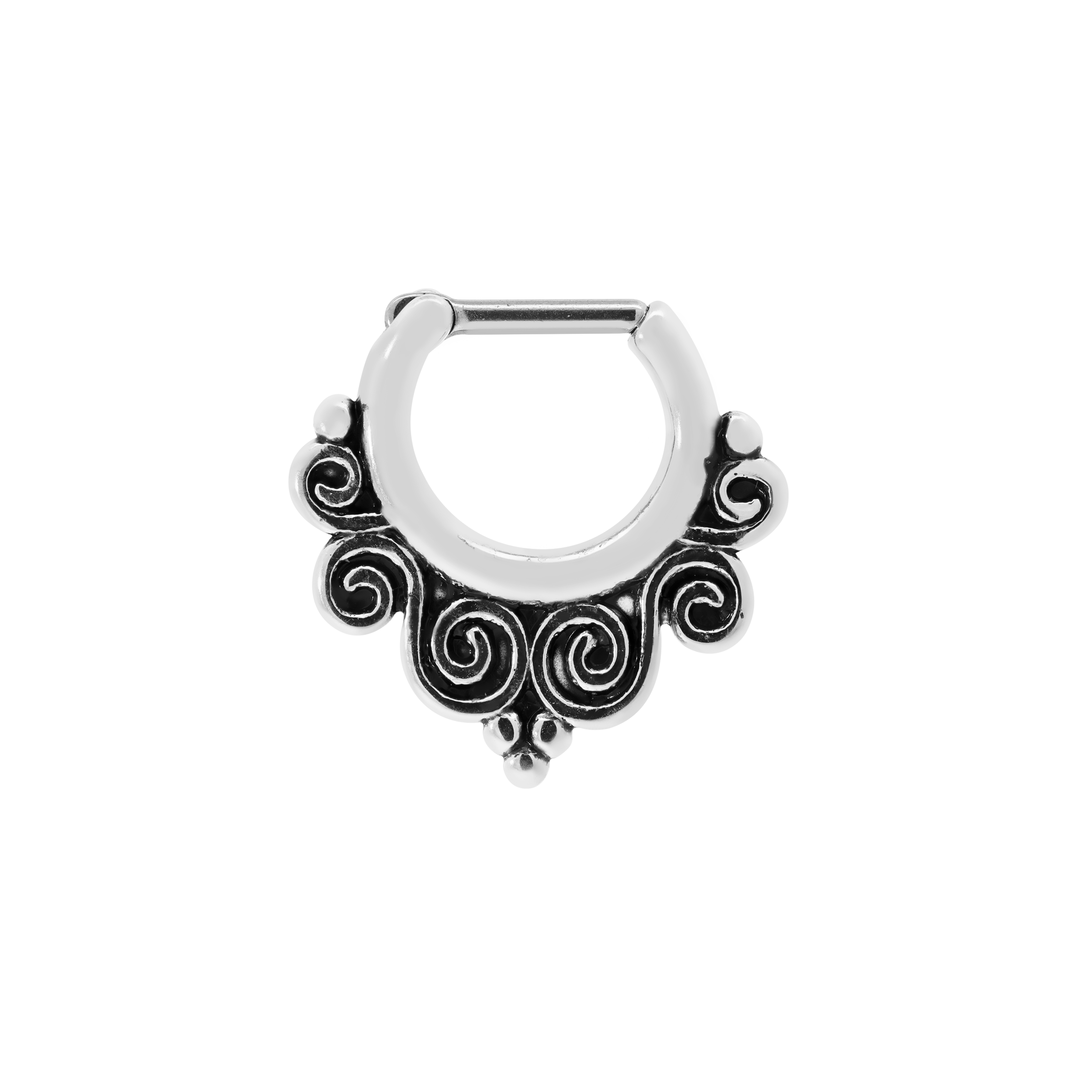 Luft Septum Daith Helix & Cartilage Hoop Piercing - Silver