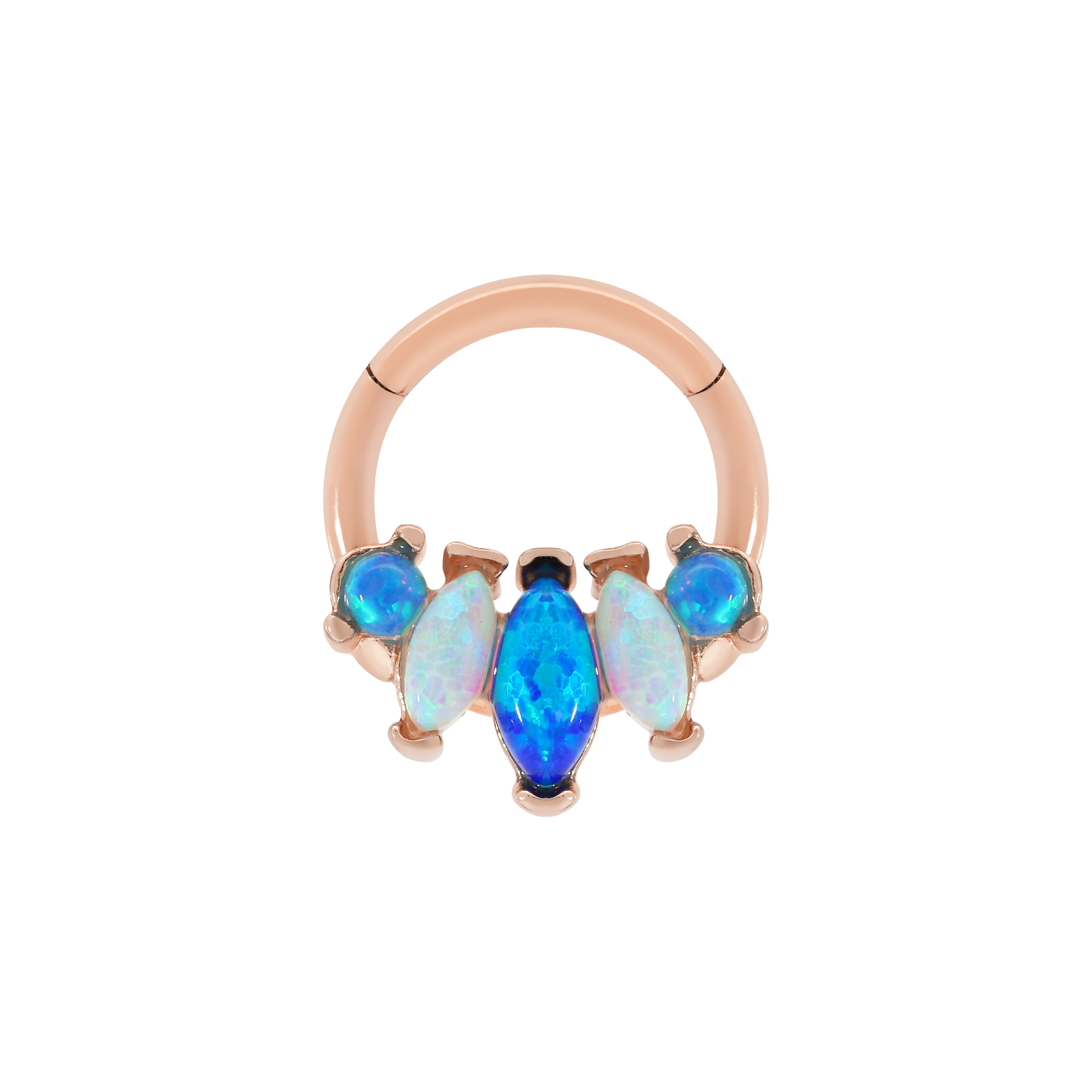 Trance Helix Daith & Cartilage Hoop Piercing - Rose Gold